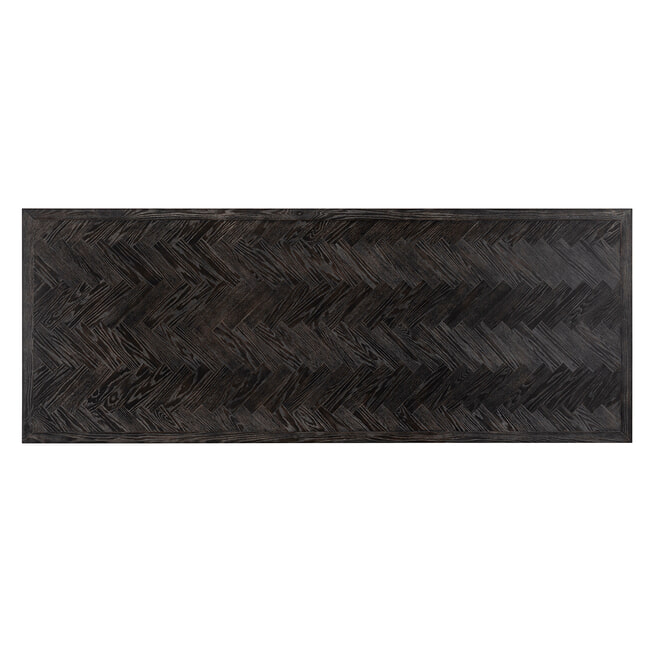 Richmond Eettafel 'Blackbone' Eiken en Brass, 260 x 100cm