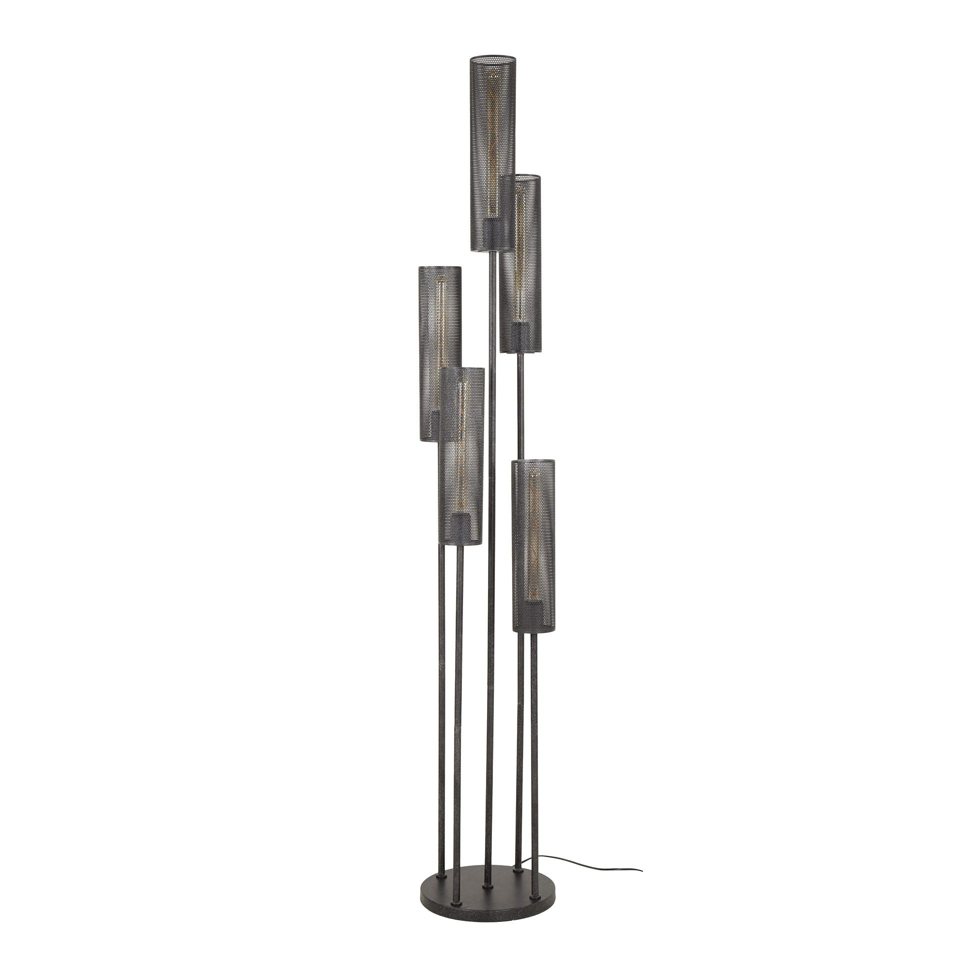 LifestyleFurn Vloerlamp 'Manda' Artic Black, 5-lamps