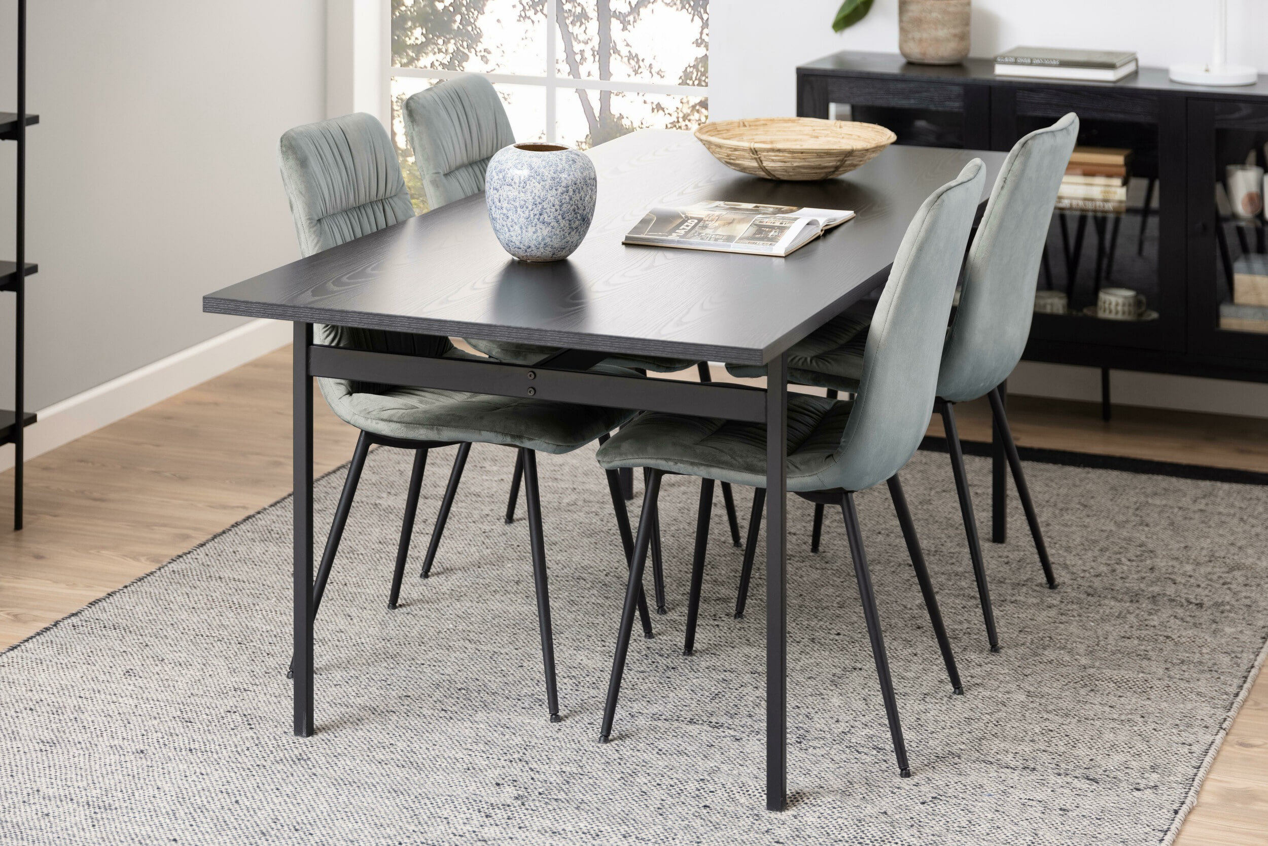 Bendt Eettafel 'Mick' 200 x 90cm, kleur Zwart
