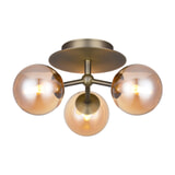 Halo Design Plafondlamp 'Atom' kleur Messing / Amber