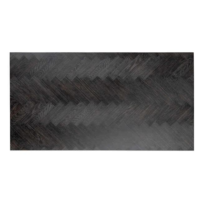 Richmond Salontafel 'Blackbone' Eikenhout en Staal, kleur Zwart / Zilver, 150 x 80cm
