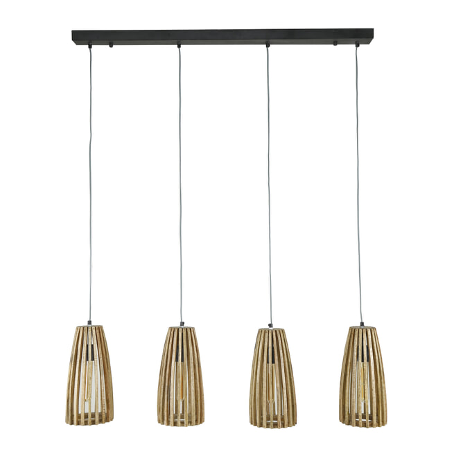Hanglamp 'Luana' Mangohout, 4-lamps