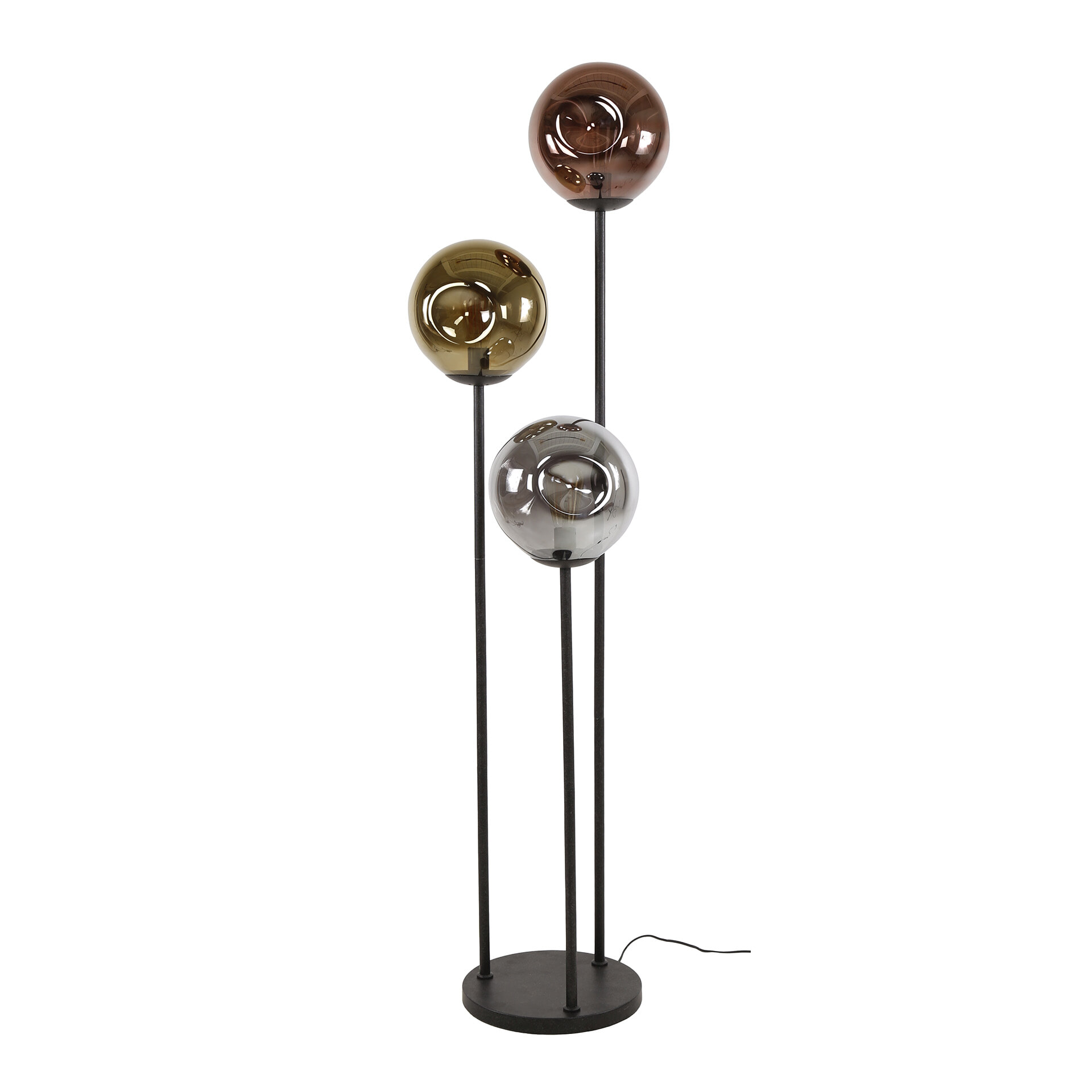 LifestyleFurn Vloerlamp 'Shahid' Glas, 3-lamps