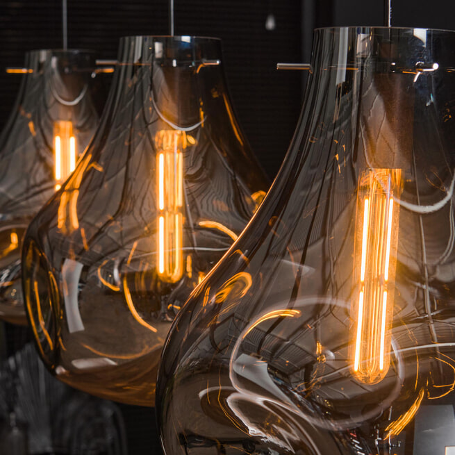 LifestyleFurn Hanglamp 'Roshell' 3-lamps, kleur Artic Zwart