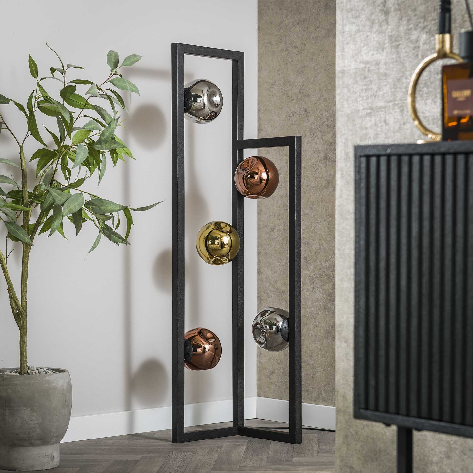 LifestyleFurn Vloerlamp 'Shahid' Glas, 5-lamps
