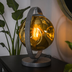 LifestyleFurn Tafellamp 'Sylvana' 39cm, kleur Oud Zilver