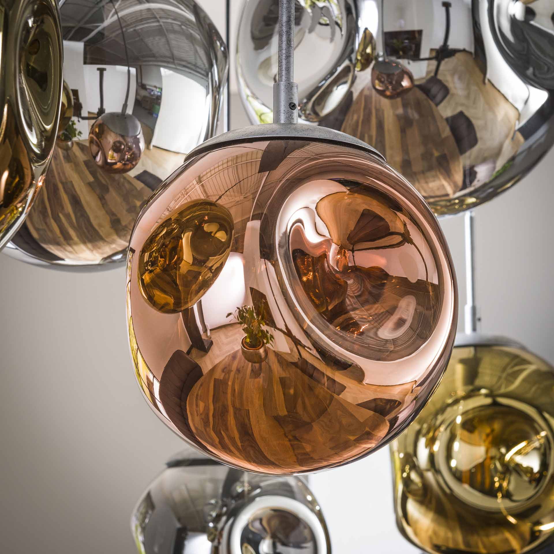 LifestyleFurn Hanglamp 'Yair' Glas, 7-lamps