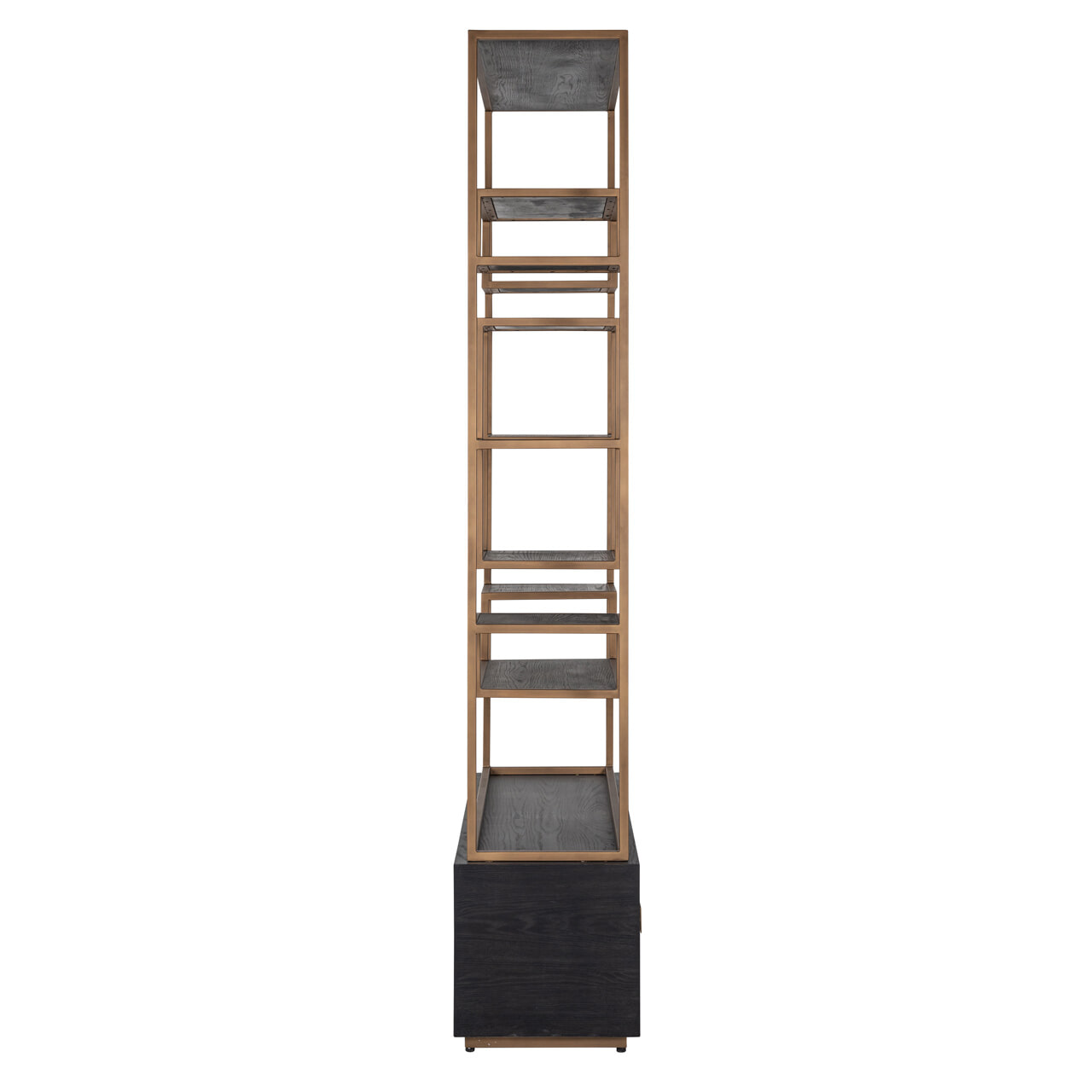 Richmond Wandkast 'Hunter' Eiken, kleur Zwart / Goud