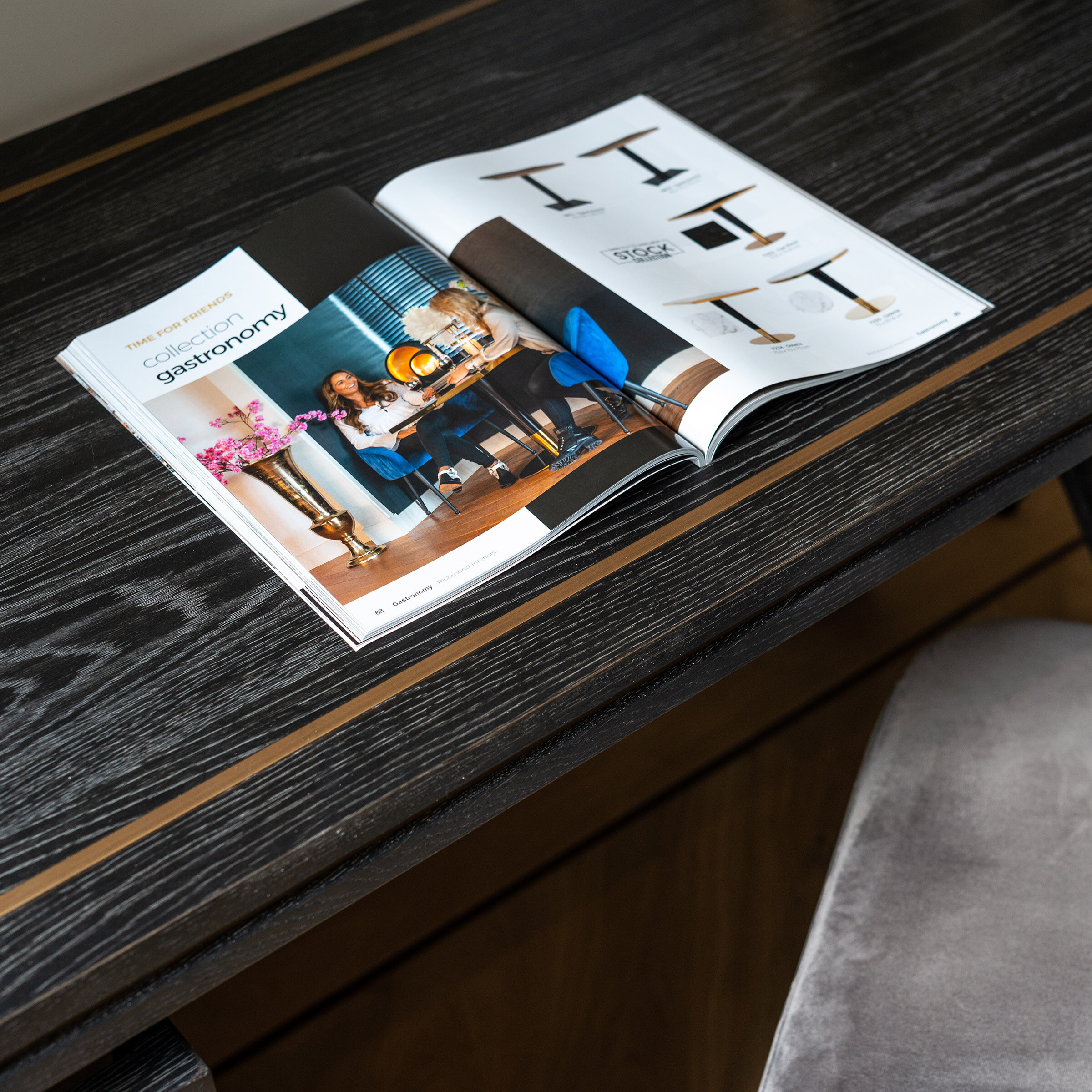 Richmond Bureau 'Hunter' Eiken, kleur Zwart, 150cm