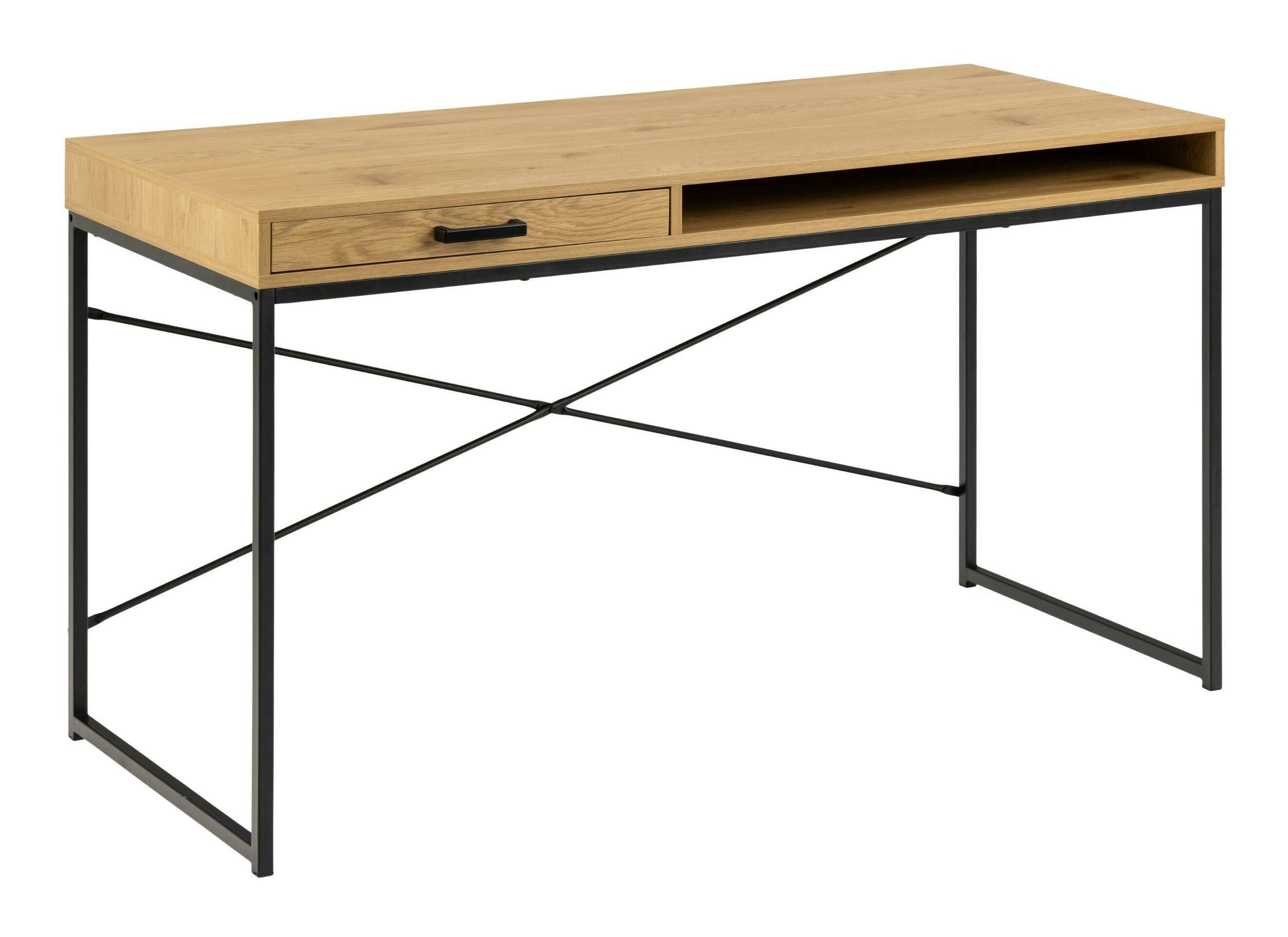 Bendt Bureau 'Holger' Met 1 lade, Eiken en metaal, 140 x 58cm