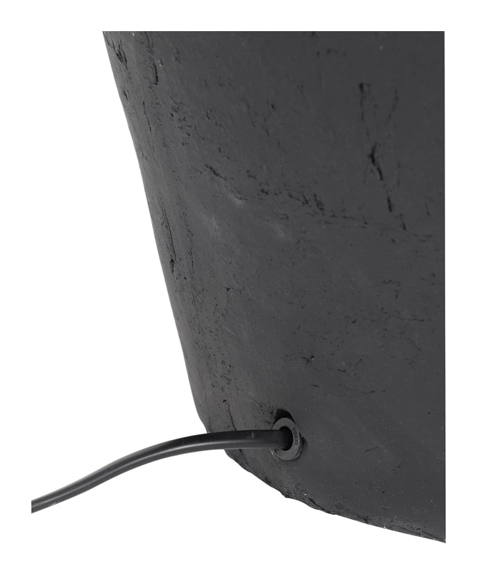 Light & Living Tafellamp 'Etna' Keramiek, 40cm, kleur Mat Zwart (excl. kap)