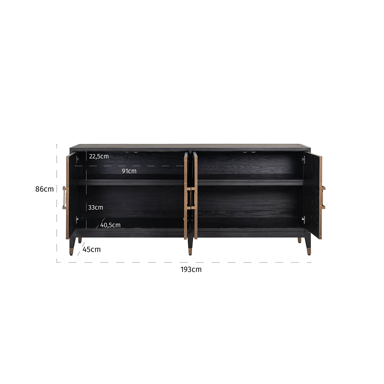 Richmond Dressoir 'Bloomingville' Eikenhout, 193cm