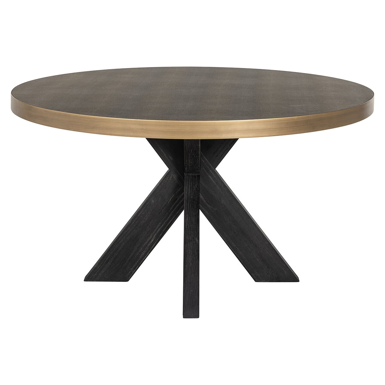 Richmond Ronde Eettafel 'Bloomville' Segrijn Lederlook, Ø140cm