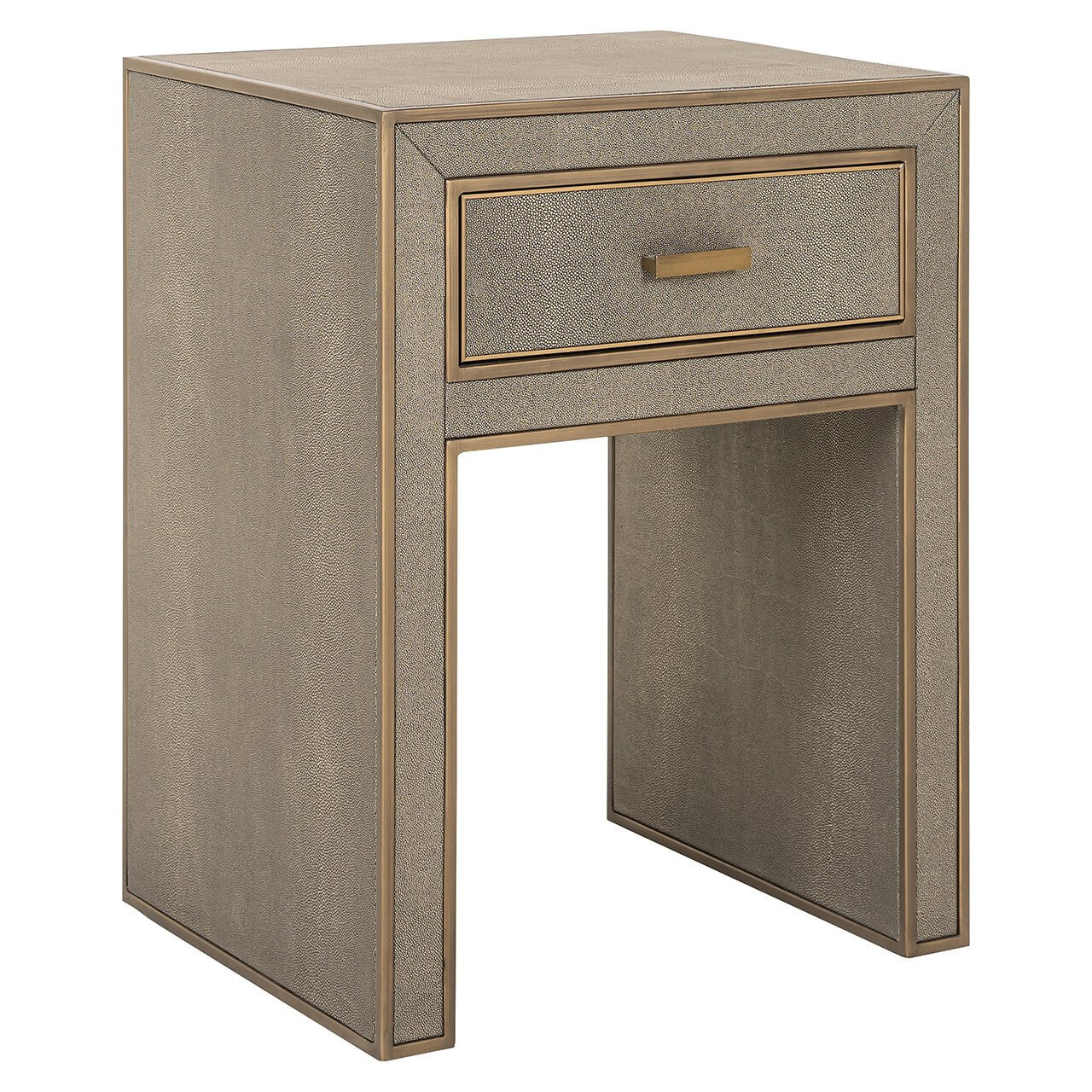Richmond Interiors Richmond Nachtkastje Bloomville Lederlook, Met 1 lade - Bruin