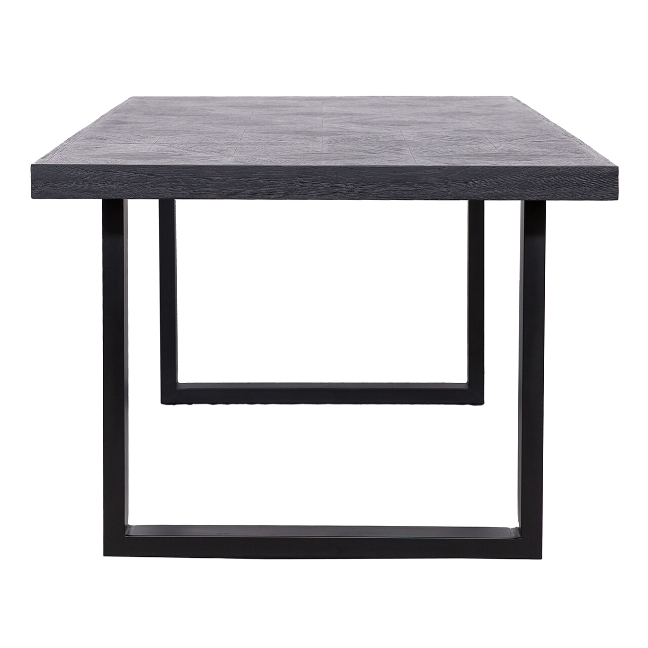 Richmond Eettafel 'Blax' 200 x 100cm, Zwart Eikenhout, kleur zwart