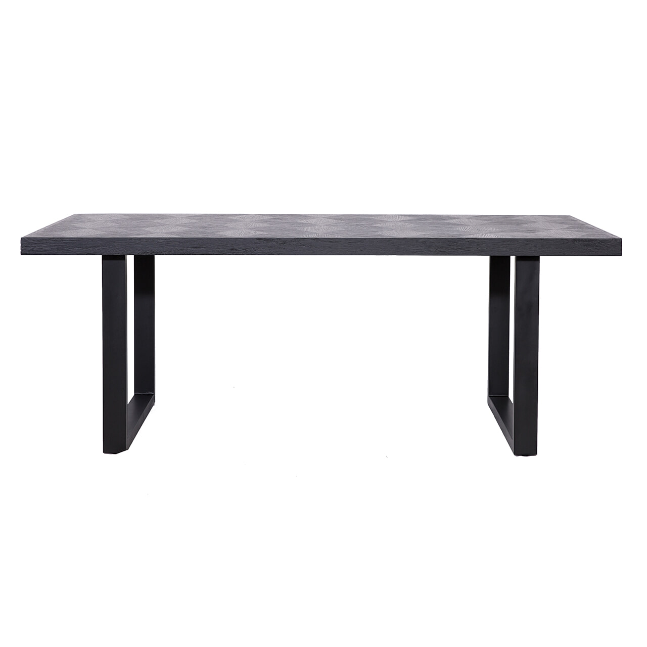 Richmond Eettafel 'Blax' 200 x 100cm, Zwart Eikenhout, kleur zwart