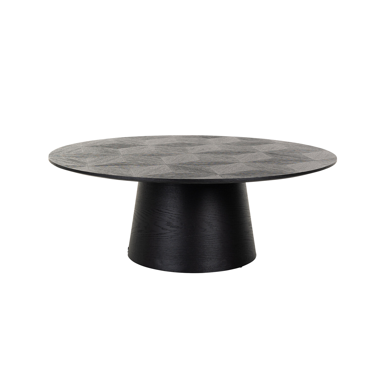 Richmond Ronde Salontafel 'Blax' Ø110cm, Eikenhout, kleur zwart