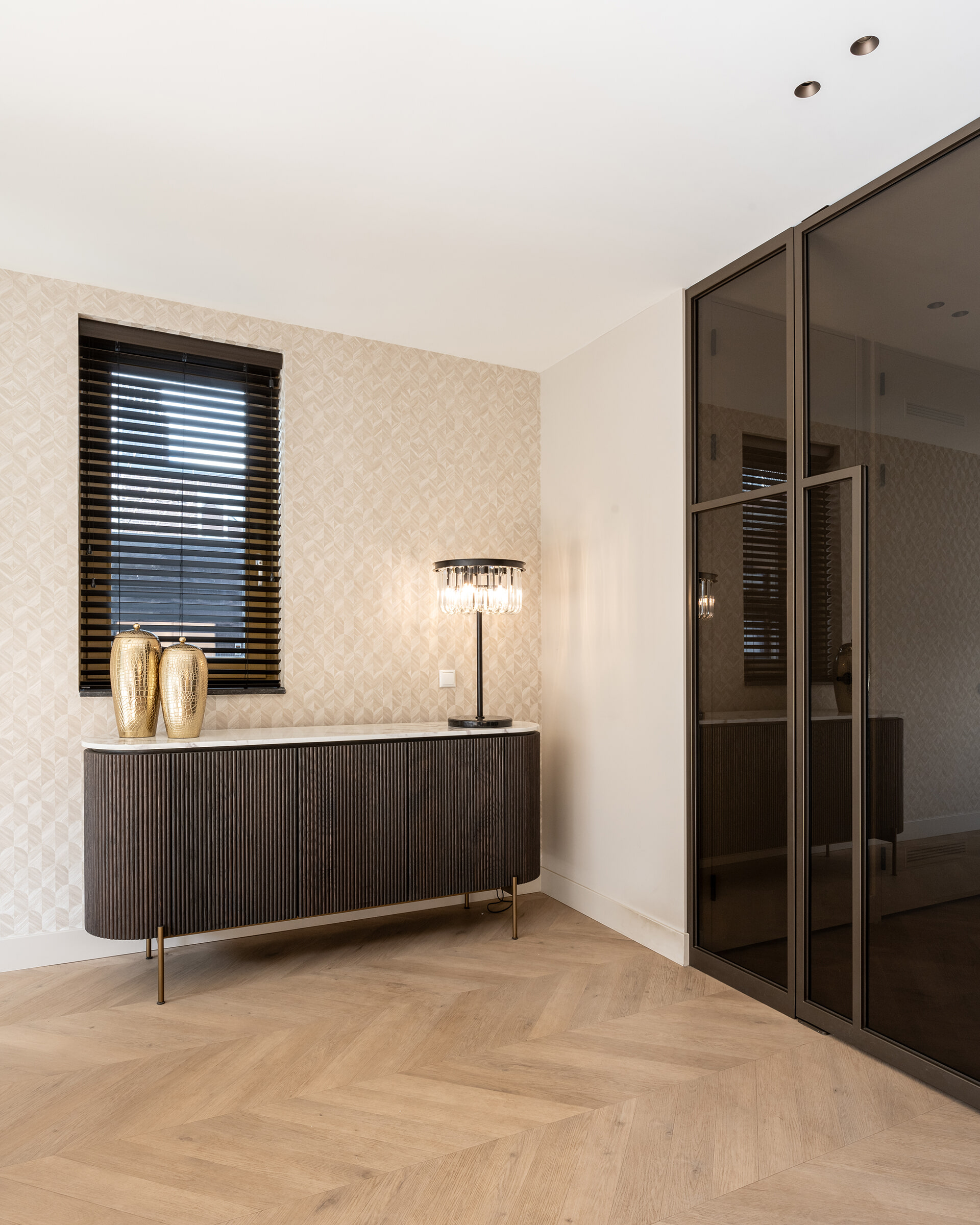 Richmond Dressoir 'Barkley' Eikenhout en Faux Marmer, 180cm