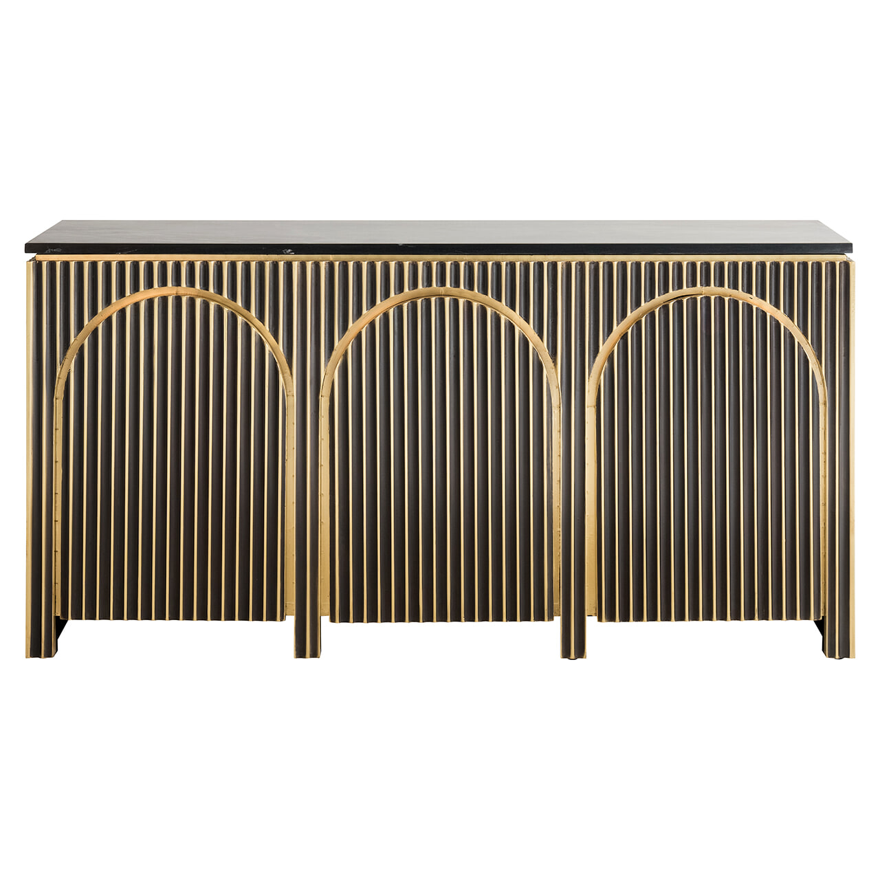 Richmond Dressoir 'Les Arcs' Brass en marmer, 160cm