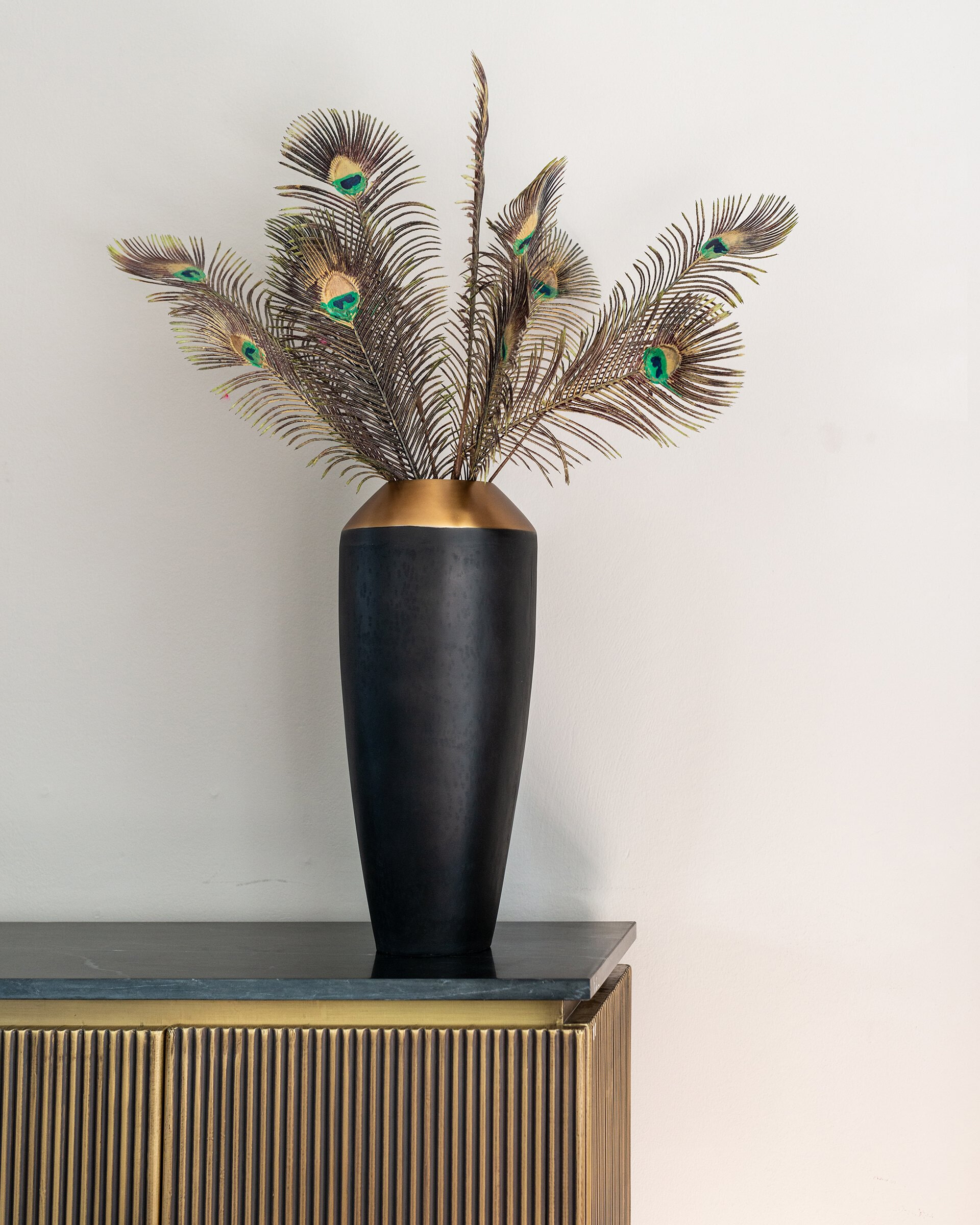 Richmond Dressoir 'Ironville' 160cm, kleur goud / zwart marmer