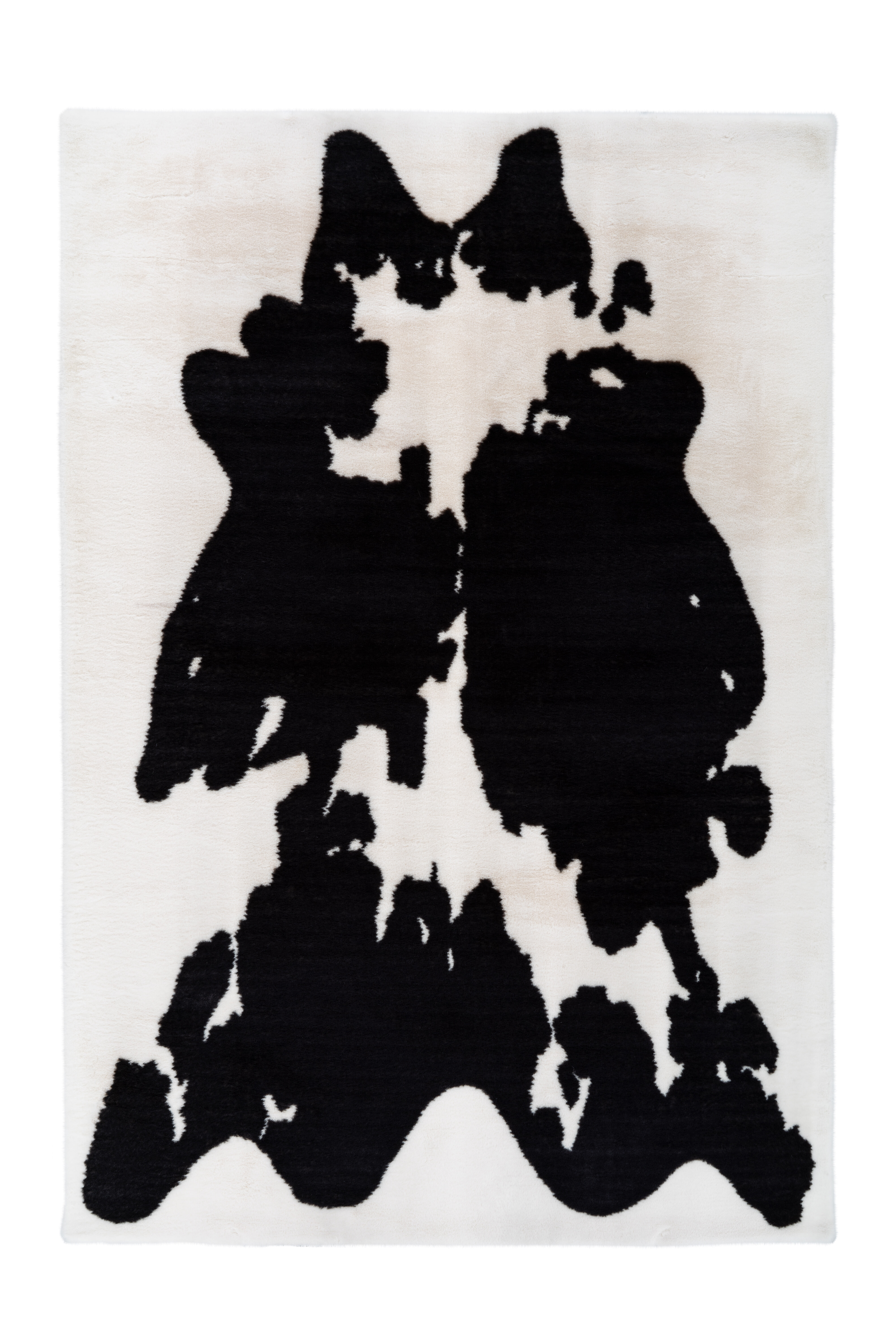 Kayoom Vloerkleed 'Rabbit Cow' kleur zwart / wit, 120 x 160cm