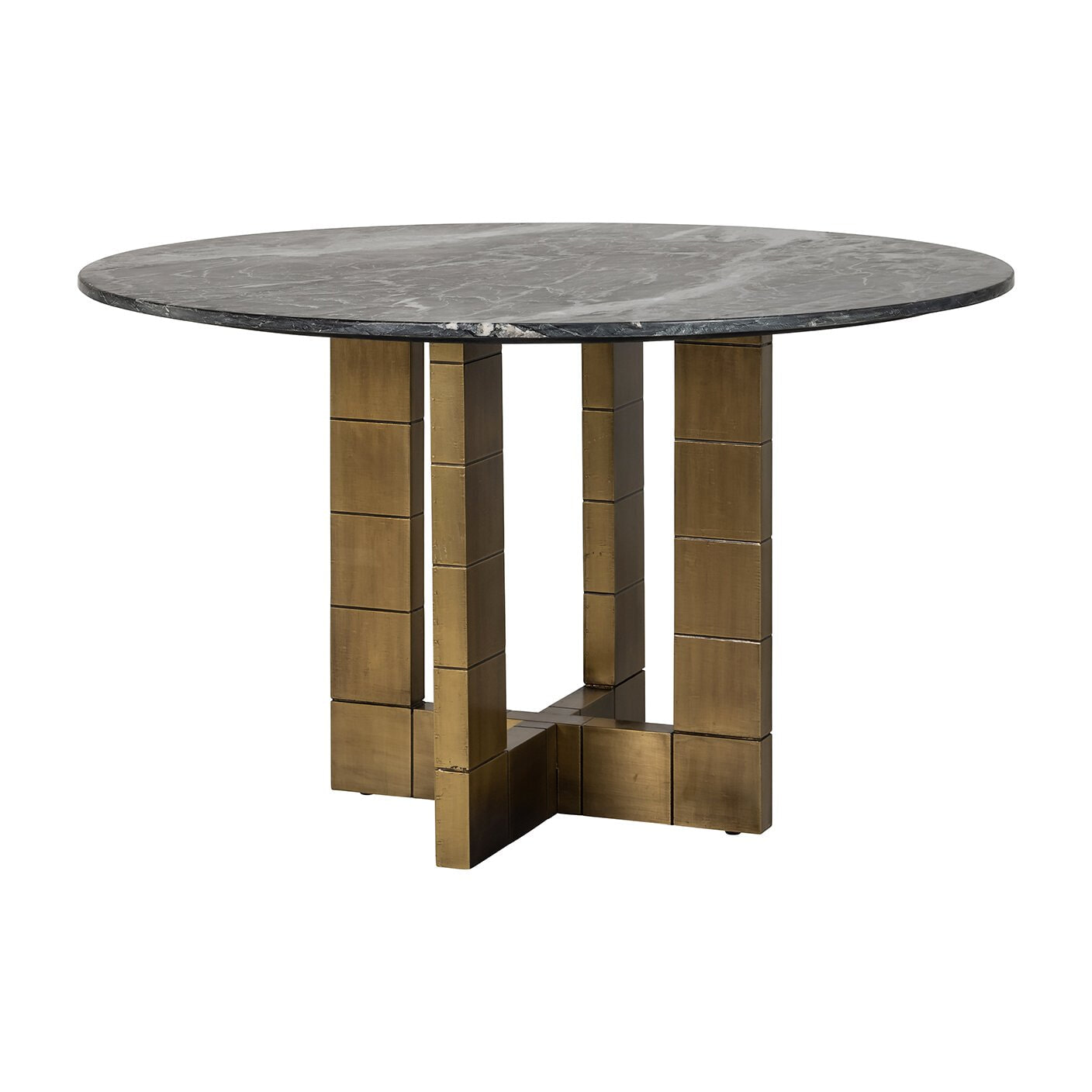 Richmond Ronde Eettafel Collada Marmer, 130cm - Brons