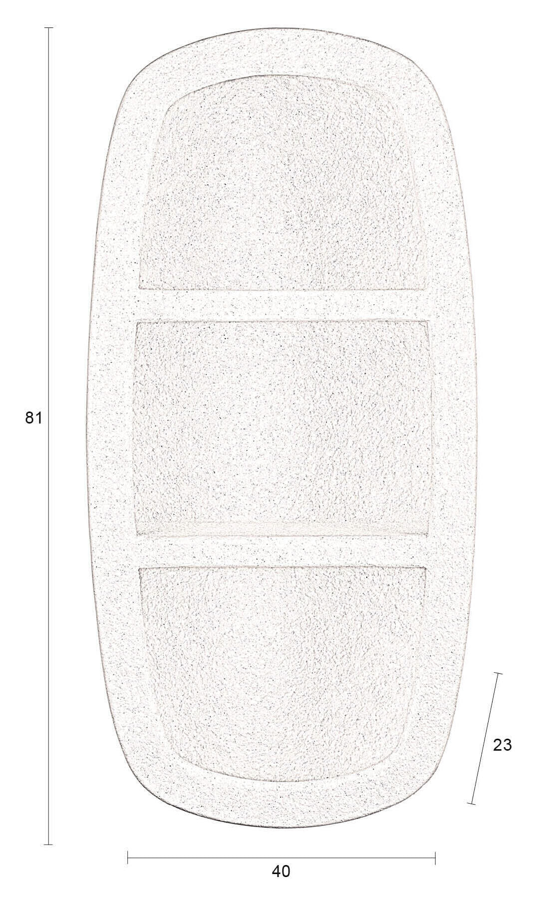 Dutchbone Wandplank 'Veda' Gerecycled marmer, 81 x 40cm
