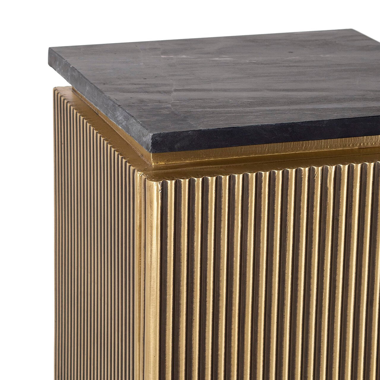 Richmond Zuil met opbergruimte 'Ironville' Marmer en Brass, 110 x 35cm