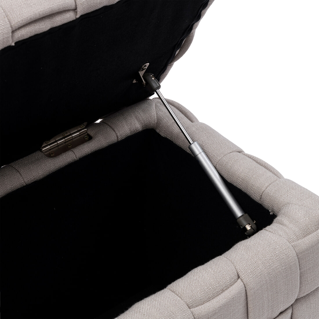 Rivièra Maison Hocker 'Room 48' Met opbergruimte, Mouliné Linen, kleur Fabulous Flax