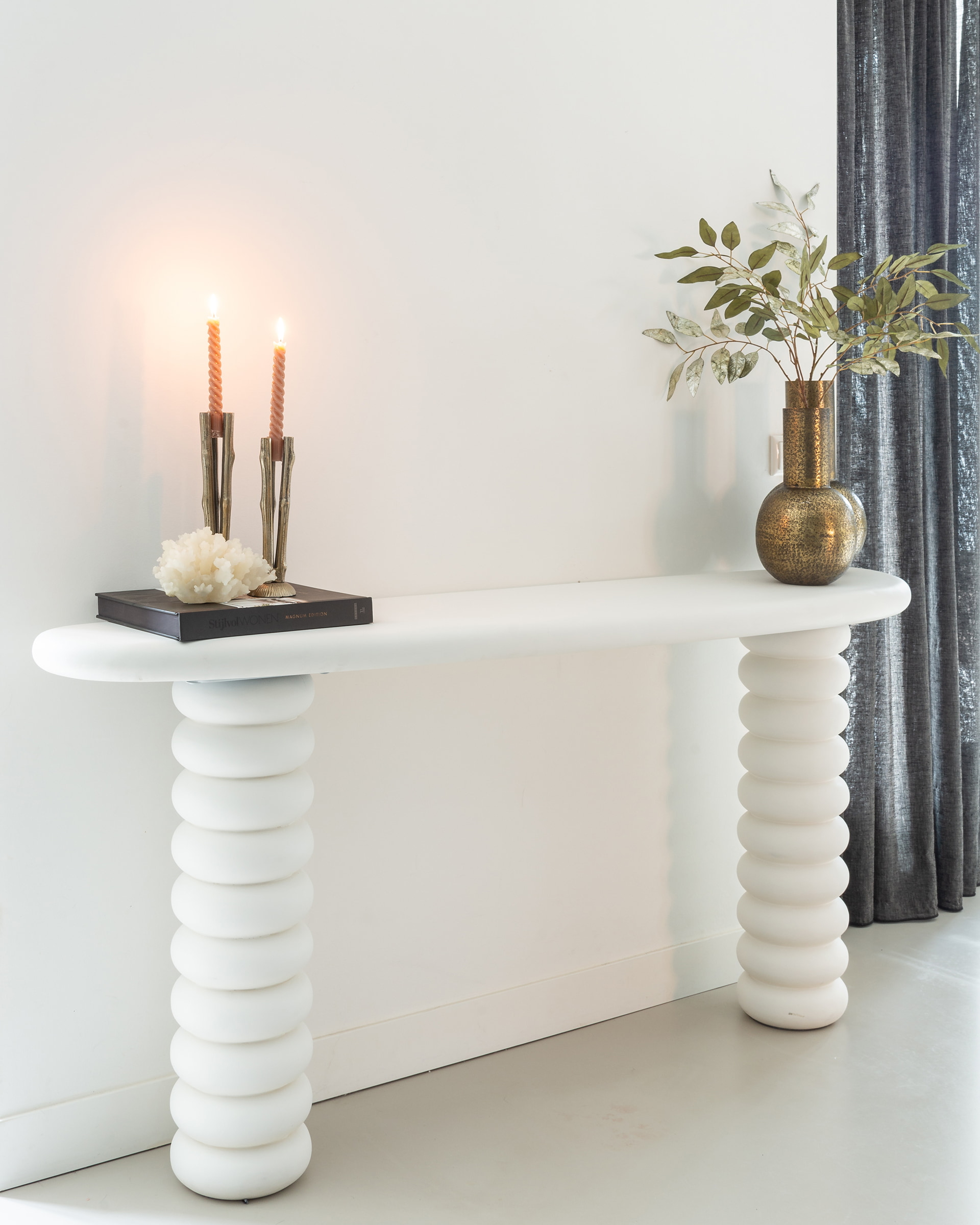 Richmond Sidetable 'Bloomstone' 170 x 40cm, kleur Wit