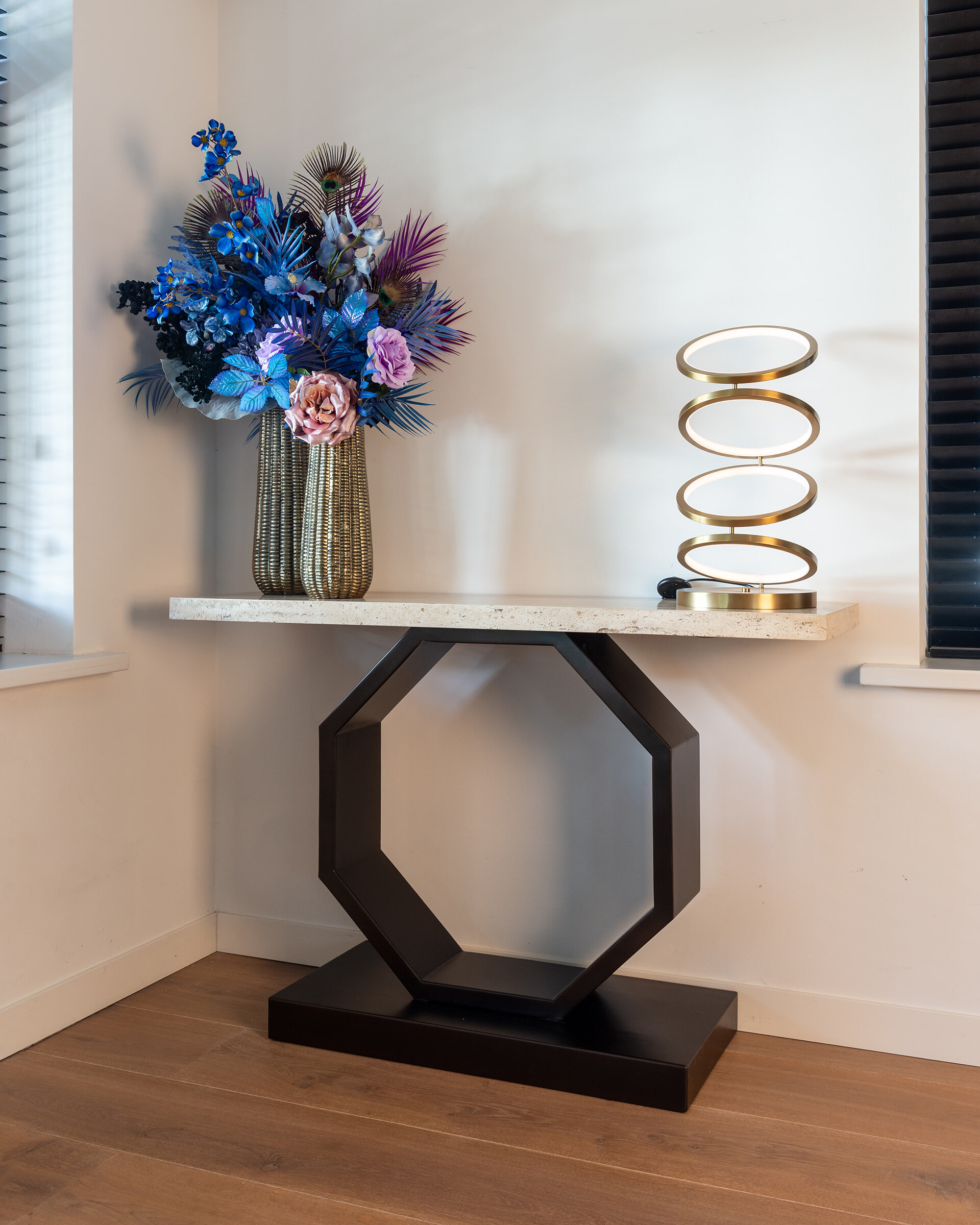 Richmond Tafellamp 'Jaimin' 53cm hoog, kleur Brushed Gold