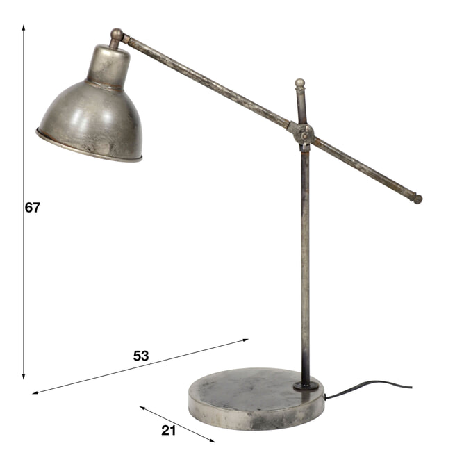 Tafellamp 'Gwen' 67cm hoog