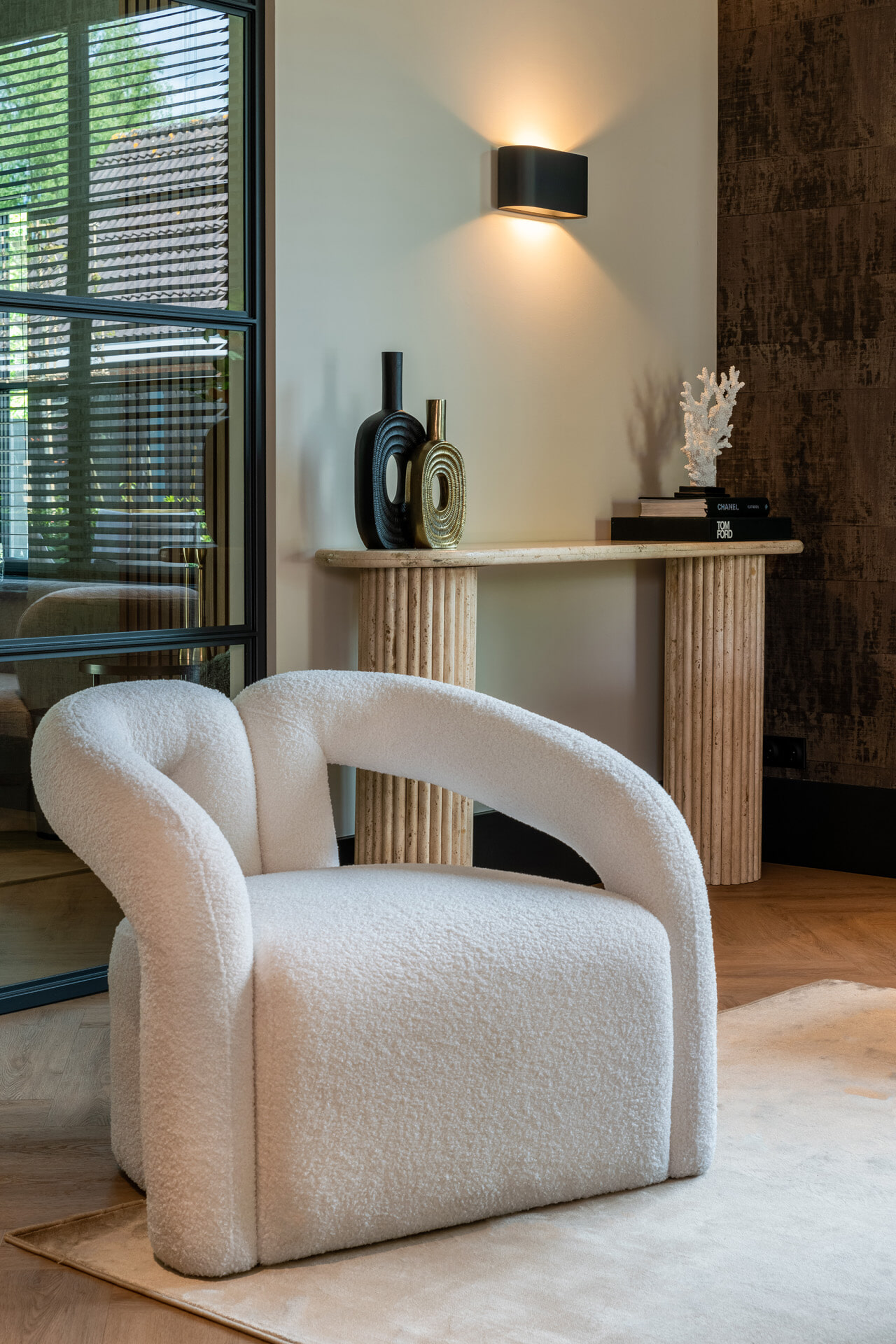 Richmond Sidetable 'La Cantera' 160 x 38cm, Travertin