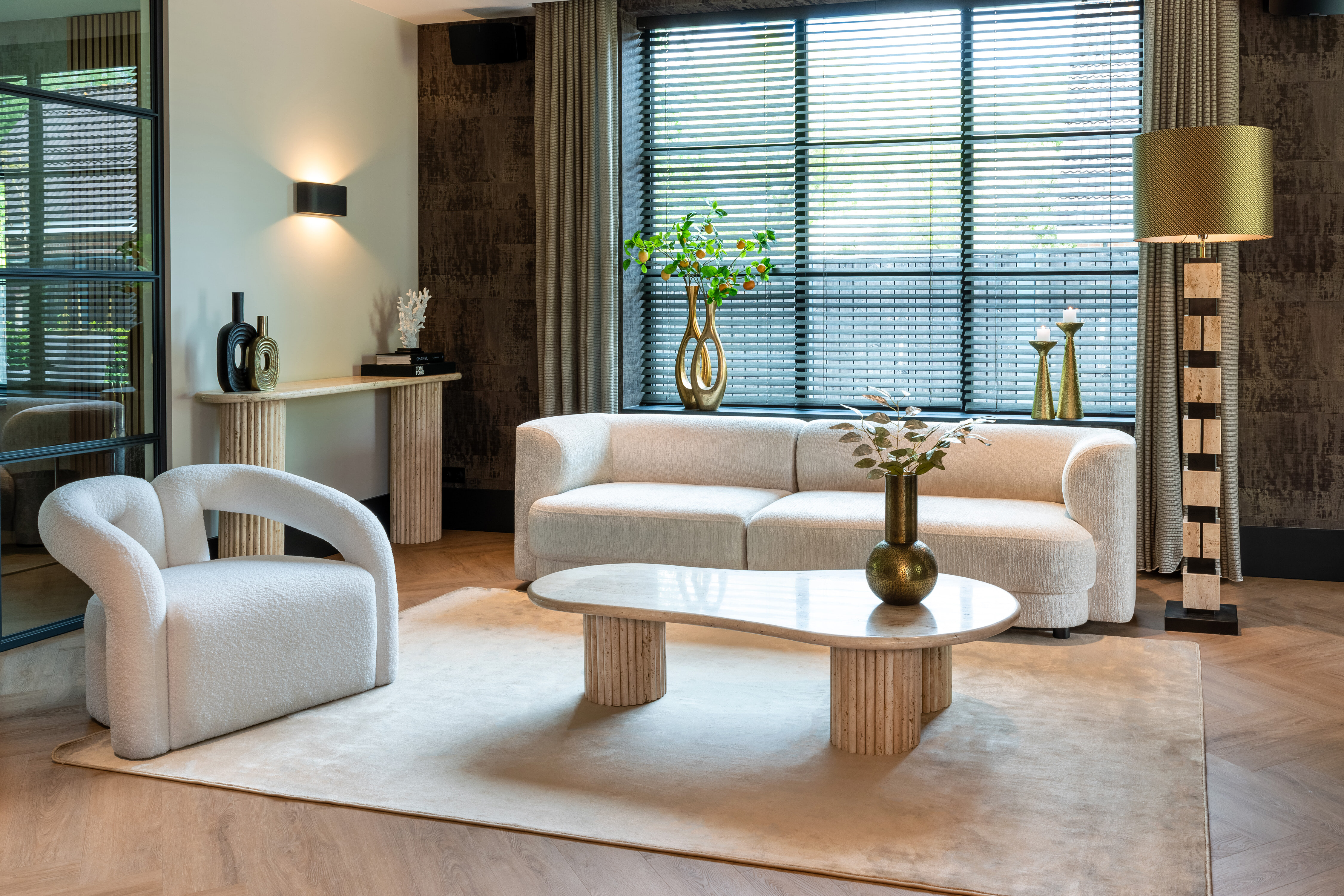 Richmond Fauteuil 'Dana' Furry, kleur Wit