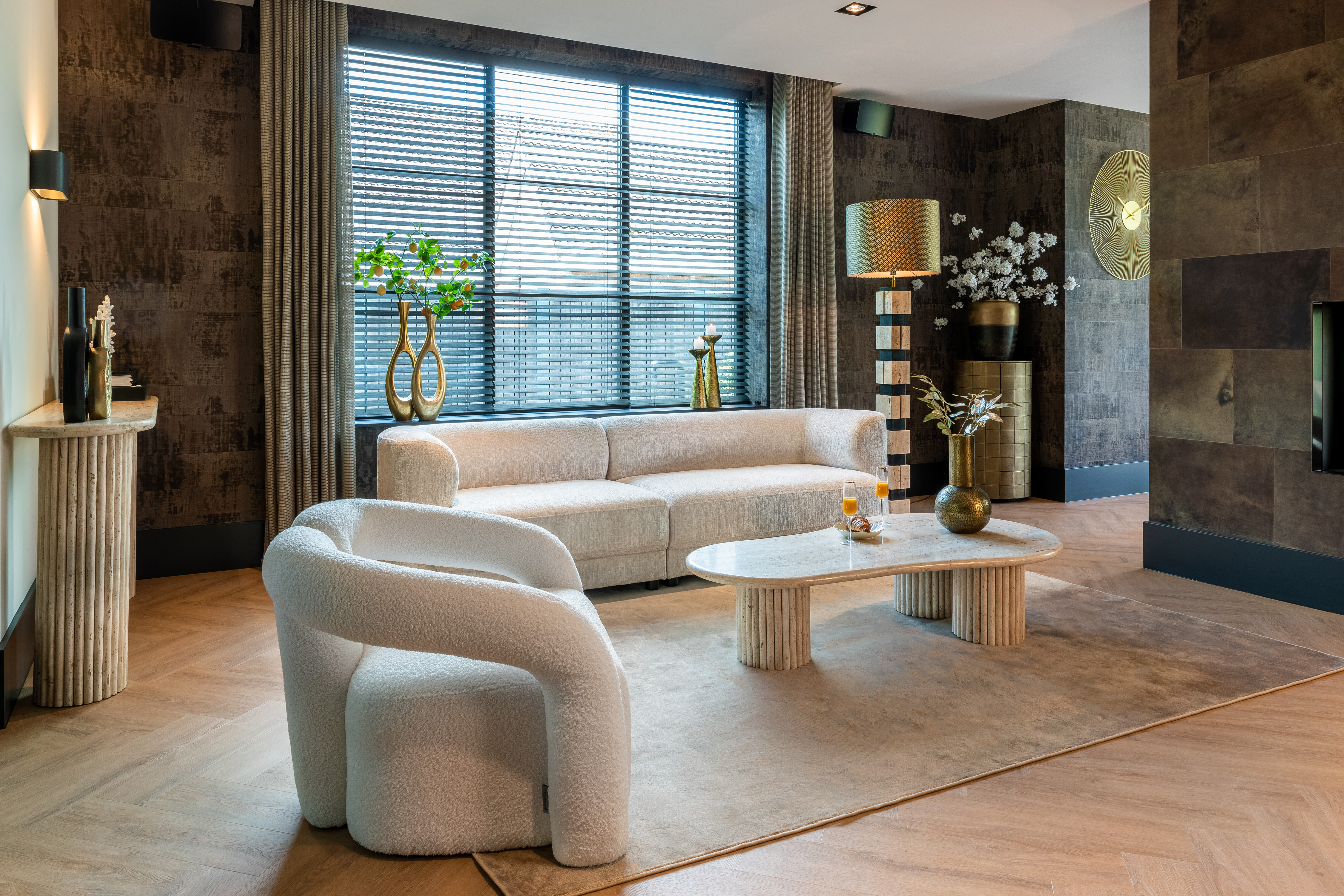 Richmond Fauteuil 'Dana' Furry, kleur Wit