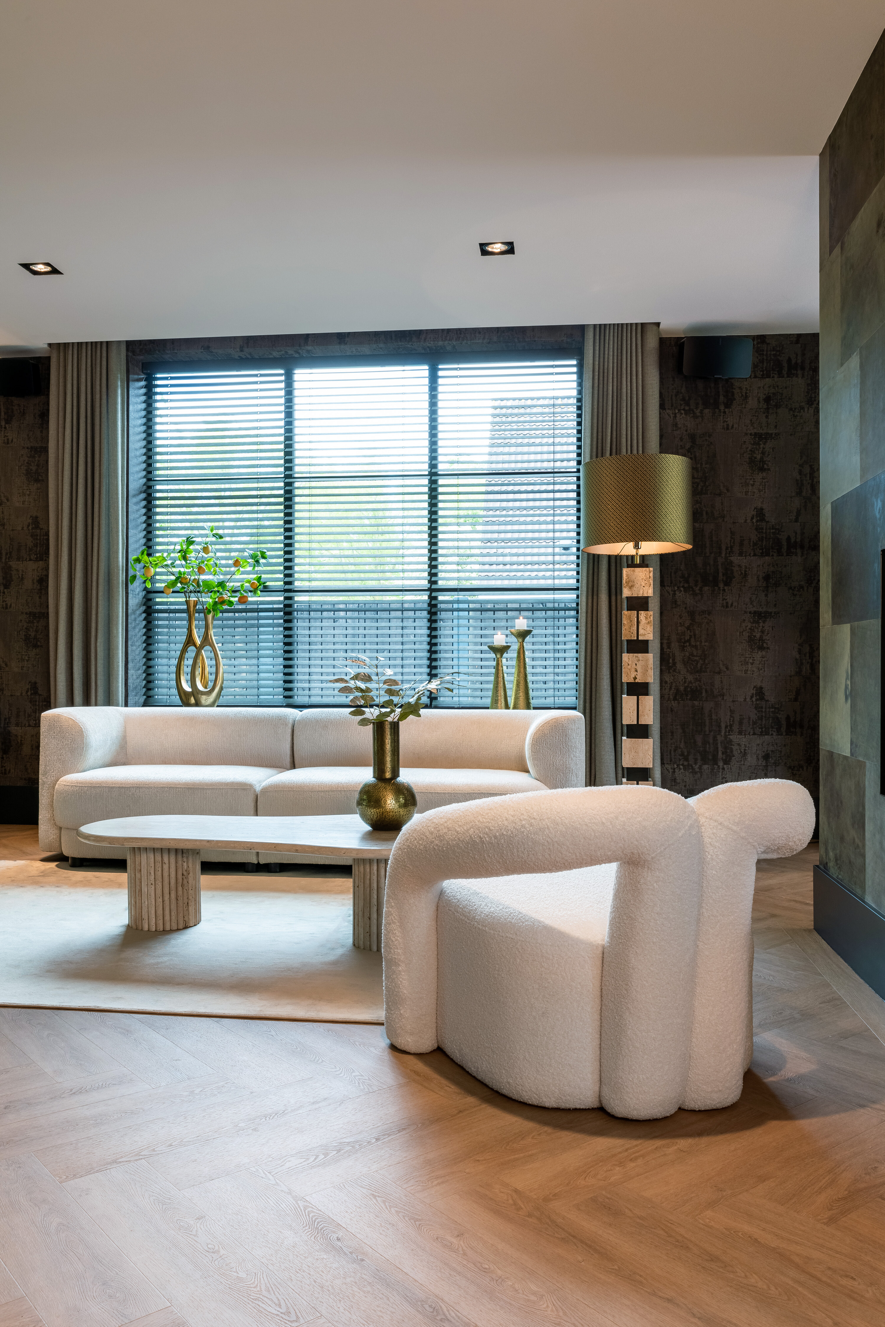 Richmond Fauteuil 'Dana' Furry, kleur Wit