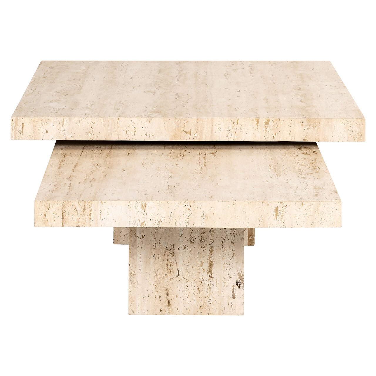 Richmond Salontafel 'La Cantera' Travertin, Set van 2 stuks, 80cm