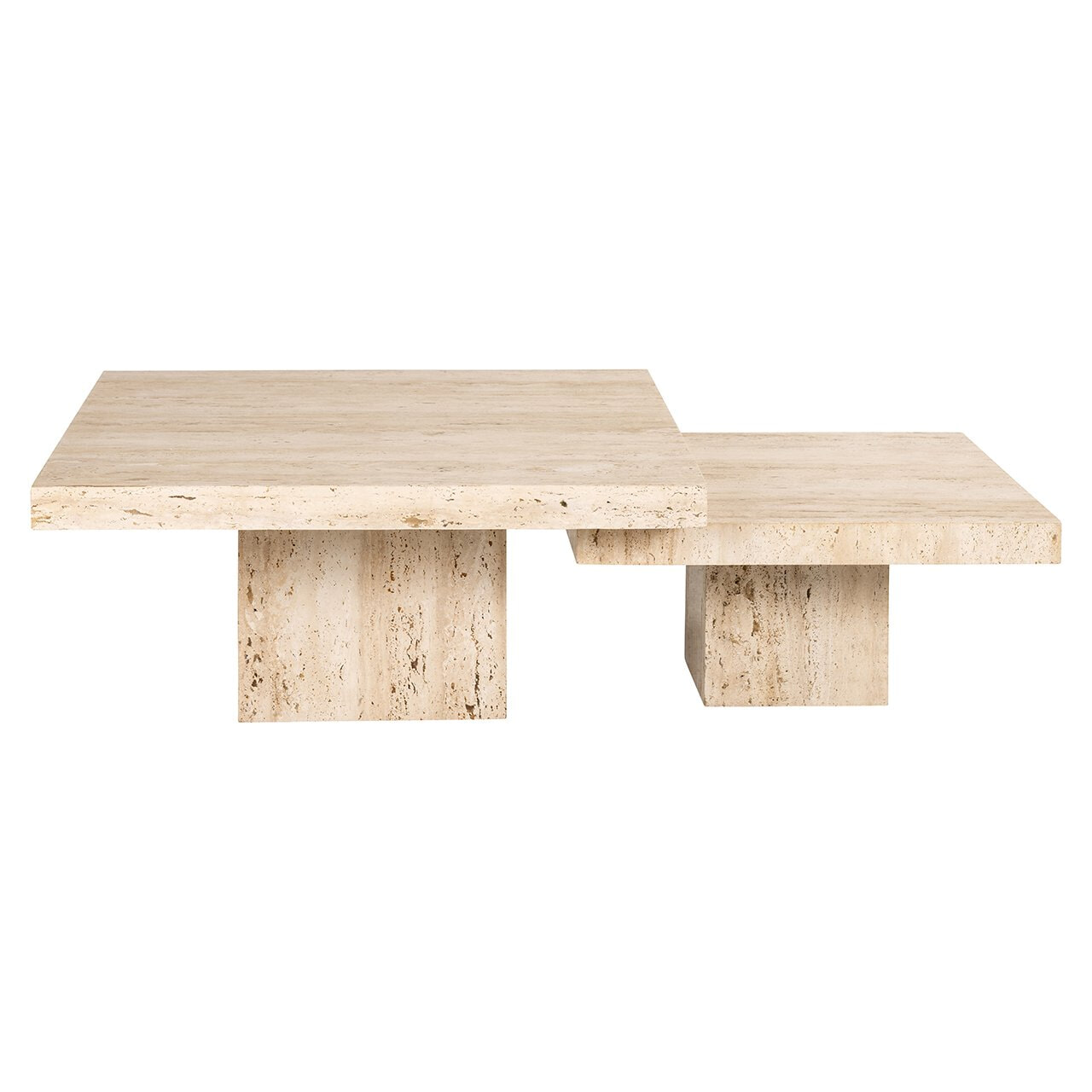Richmond Salontafel 'La Cantera' Travertin, Set van 2 stuks, 80cm