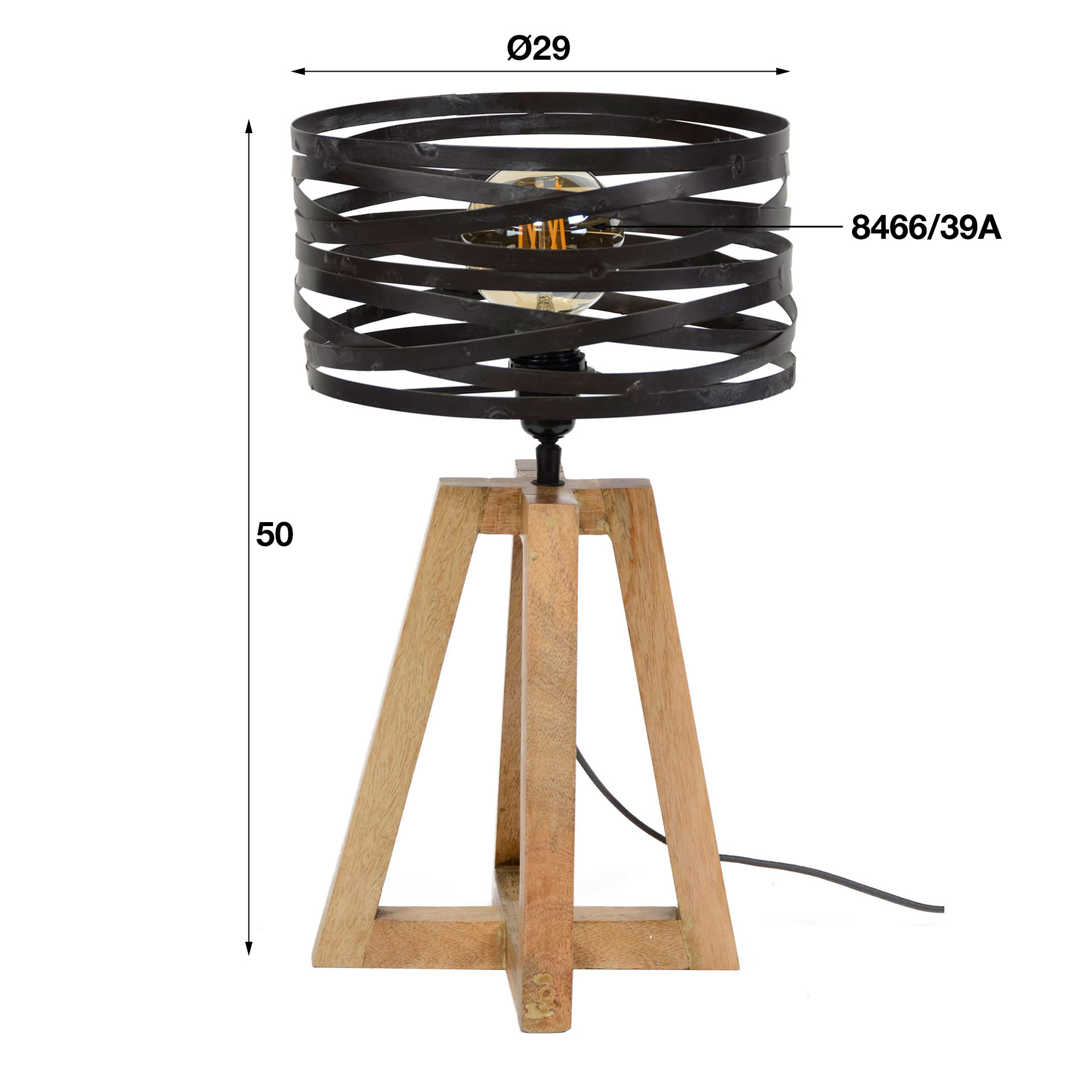 Tafellamp 'Manuel' 1-lamps, 50cm