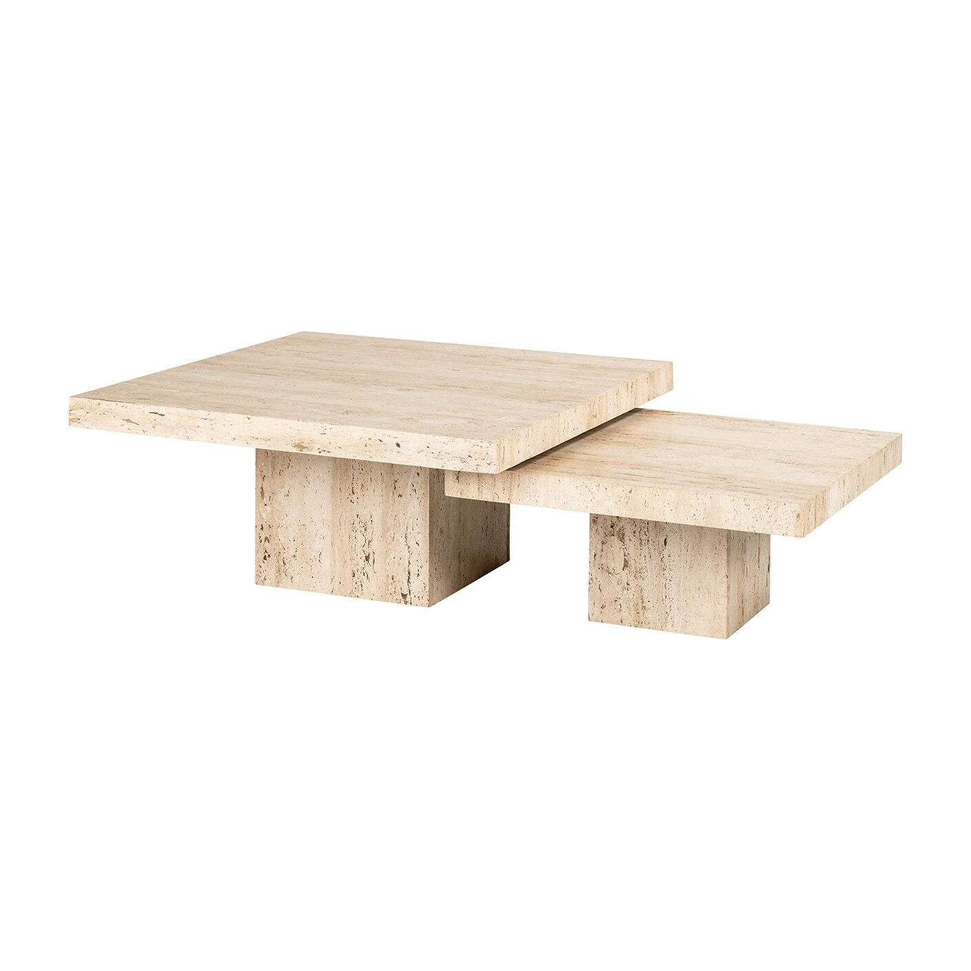 Richmond Salontafel 'La Cantera' Travertin, Set van 2 stuks, 80cm