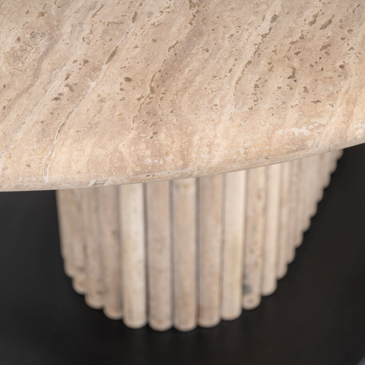 Richmond Deens Ovale Eettafel 'La Cantera' Travertin, 200 x 100cm