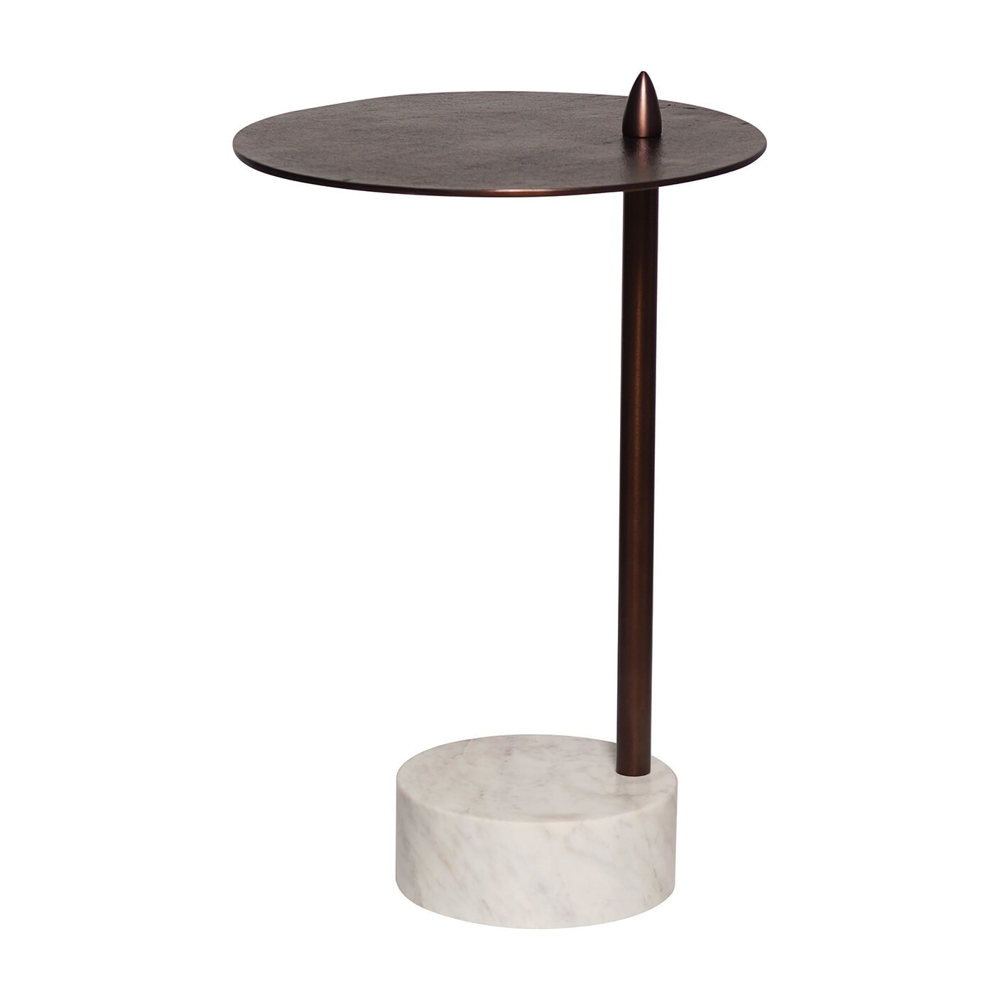 Richmond Bijzettafel Barron Marmer, 37cm - Brons - Rond