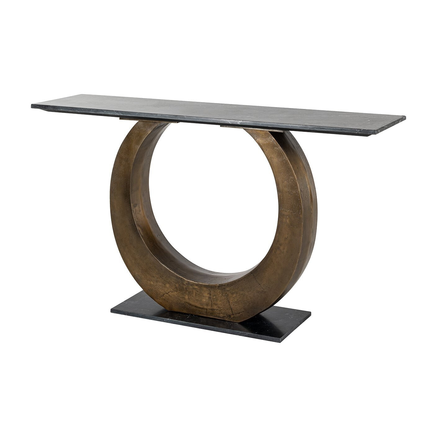 Richmond Sidetable Luna Marmer, 140cm - Brons