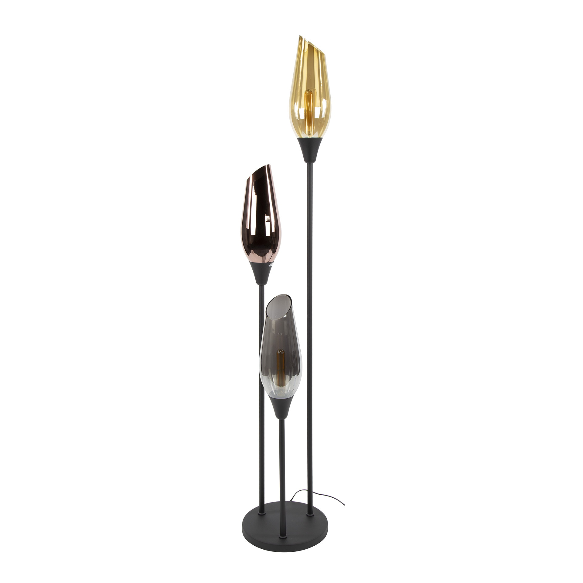 LifestyleFurn Vloerlamp 'Luvia' Gemixt glas, 168cm hoog