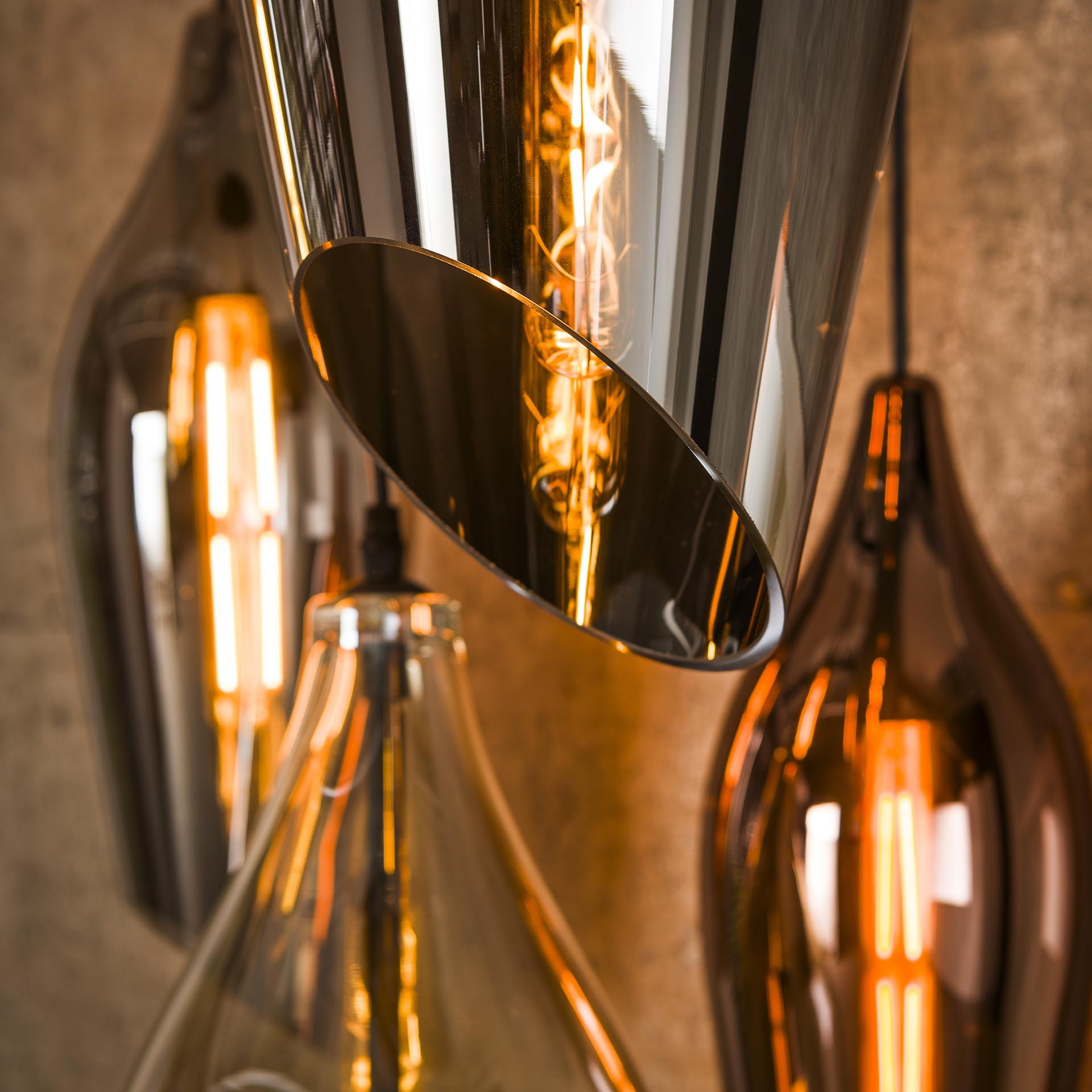 LifestyleFurn Hanglamp 'Luvia' Glas, 5-lamps