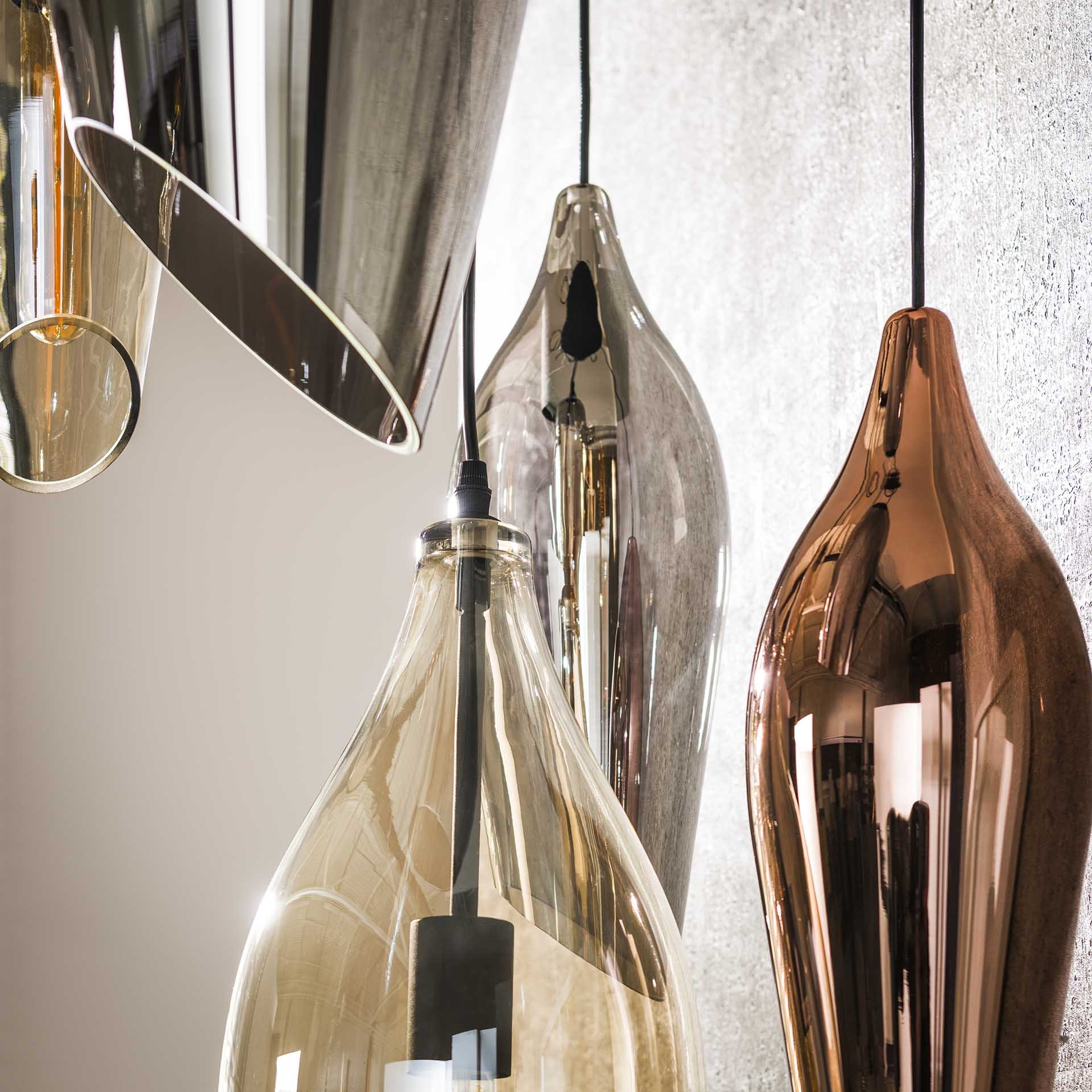 LifestyleFurn Hanglamp 'Luvia' Glas, 5-lamps