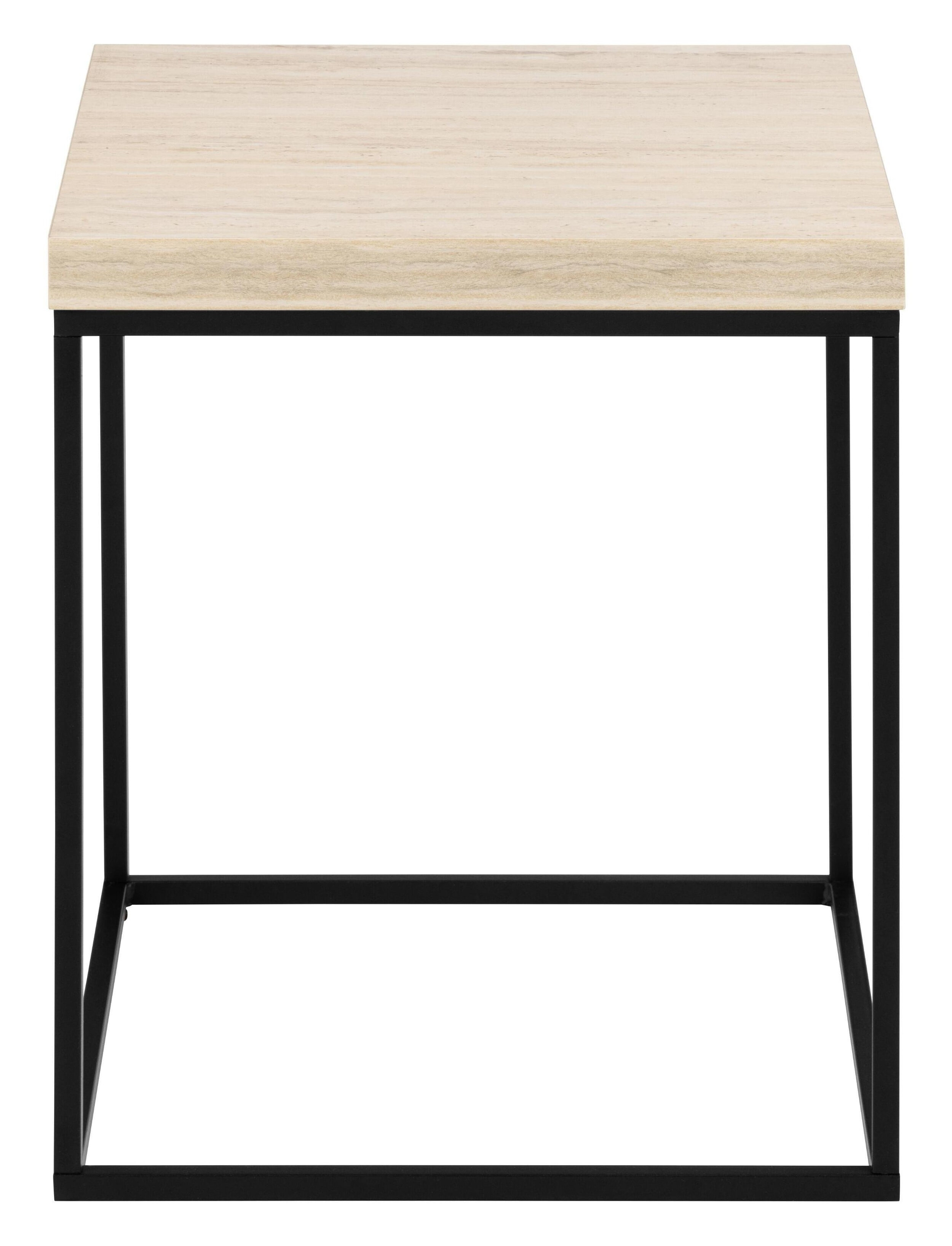 Bendt Bijzettafel 'Maresa' Travertine look, 40 x 40cm