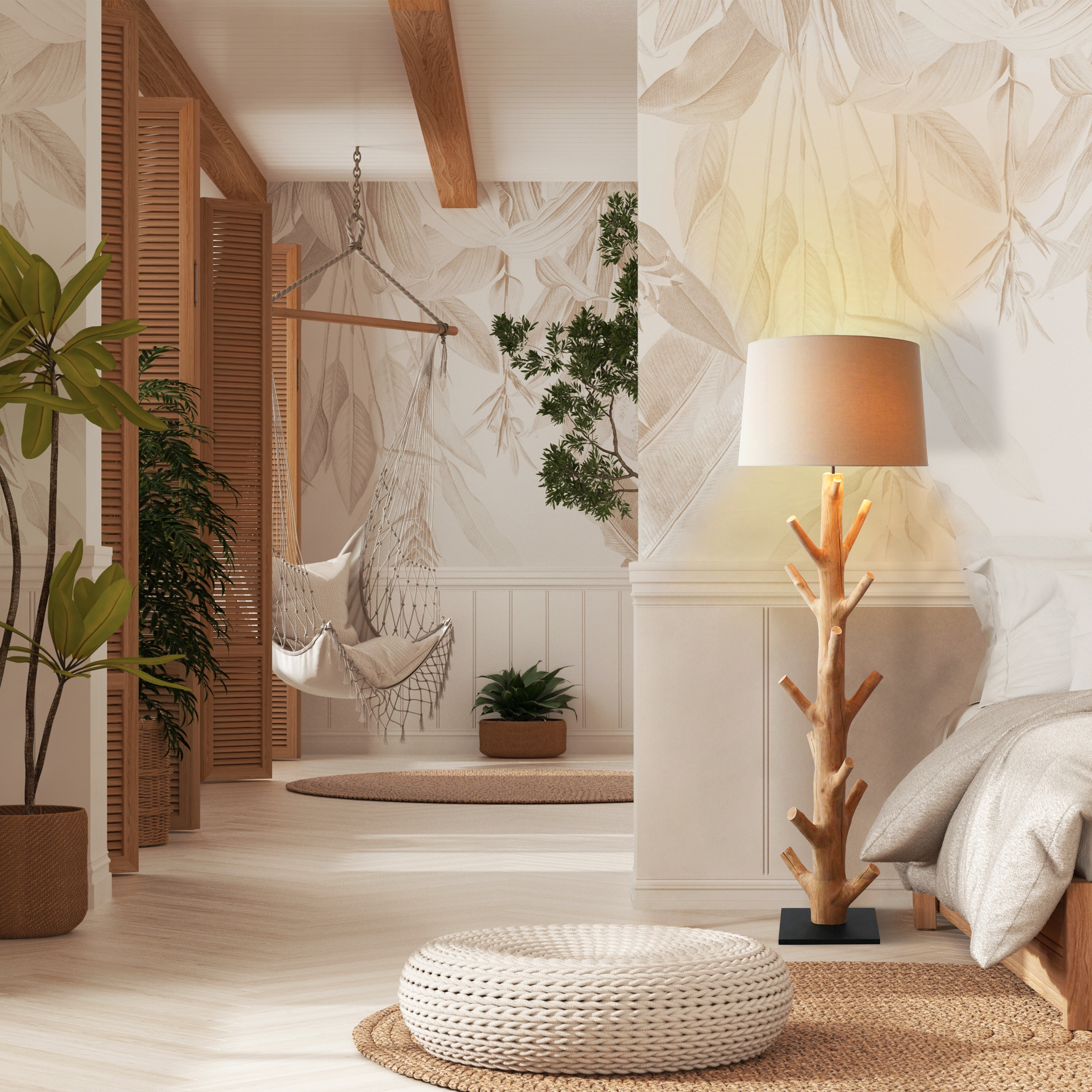 Artistiq Vloerlamp 'Leshae' Drijfhout