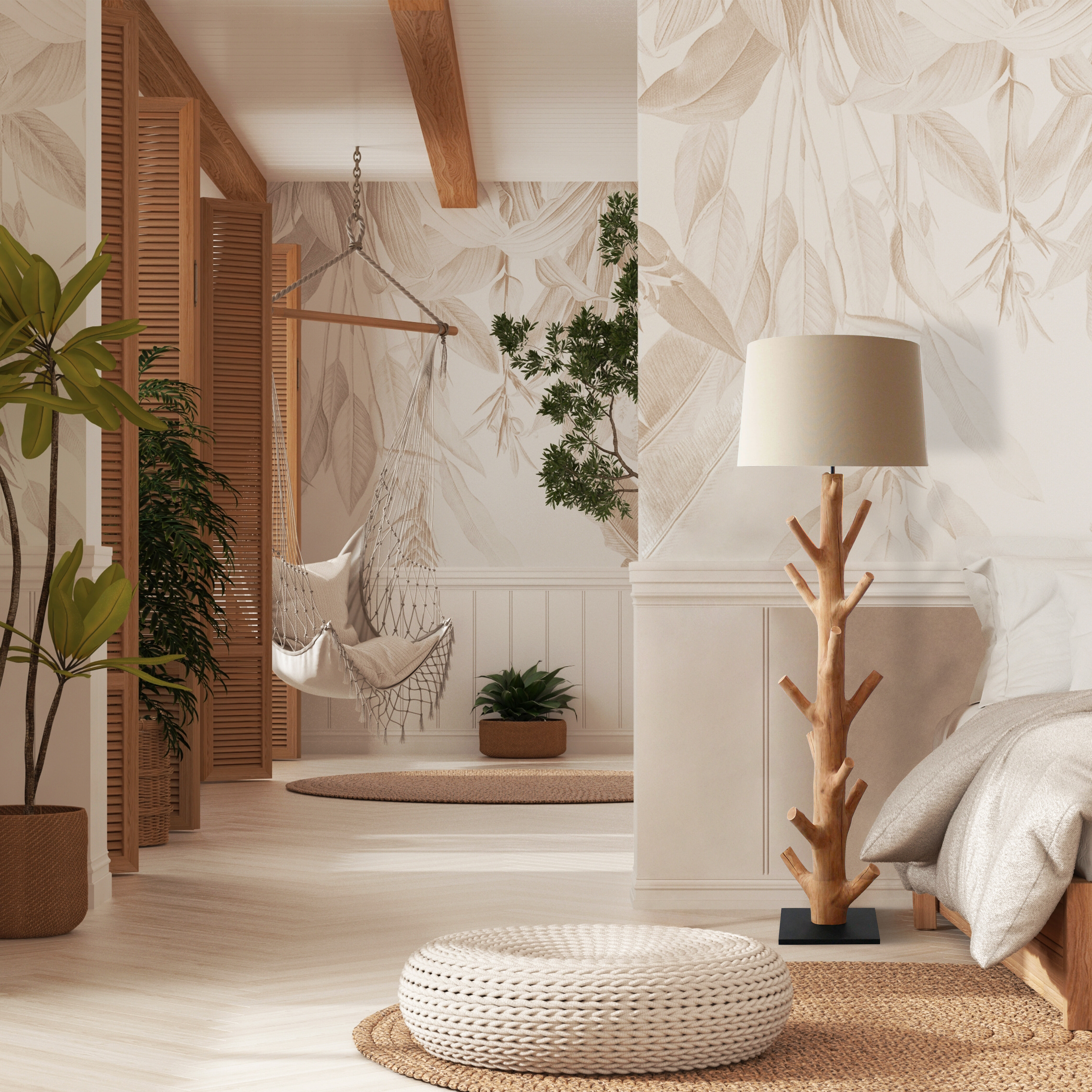 Artistiq Vloerlamp 'Leshae' Drijfhout