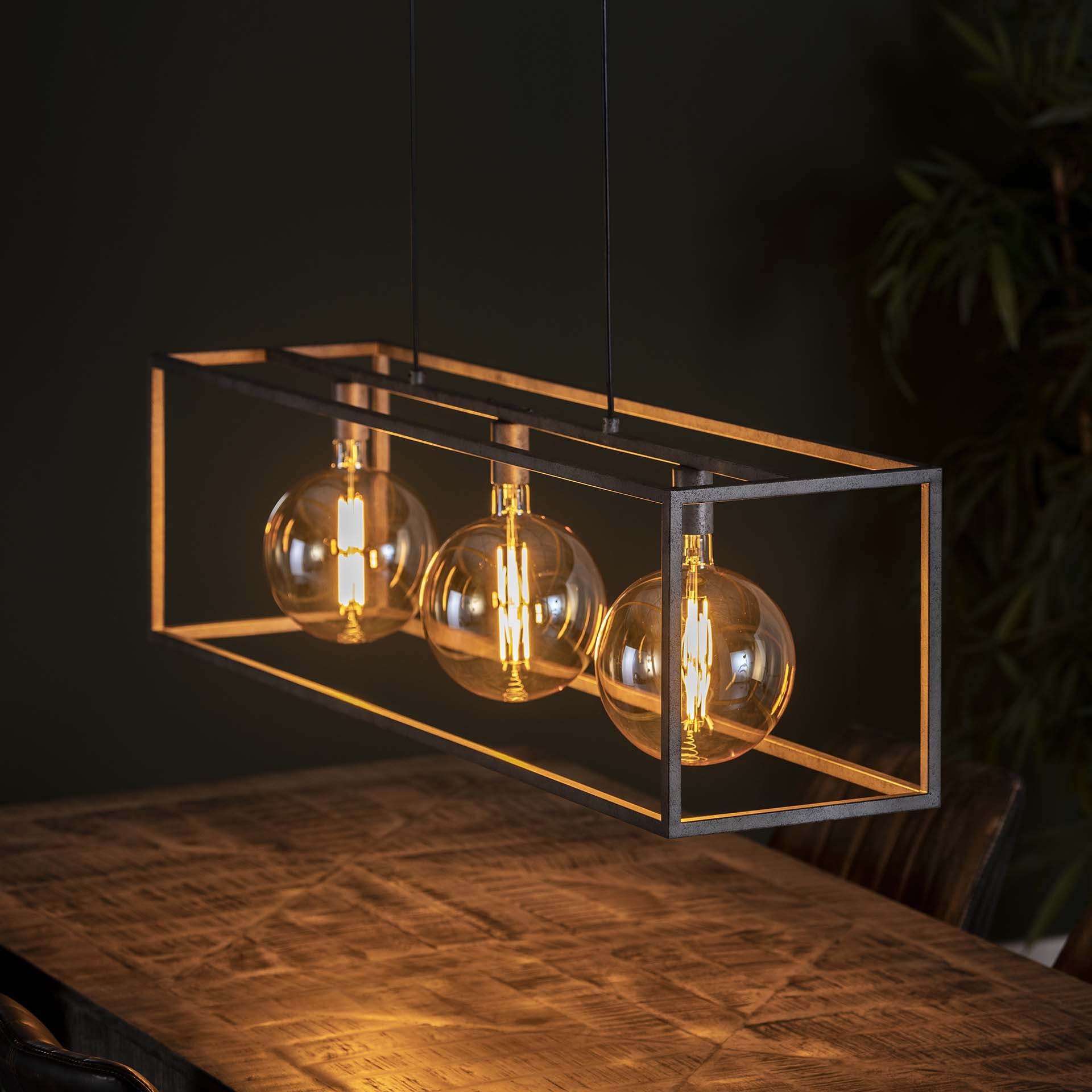 Hanglamp 'Lora' Oud zilver, 3-lamps Hanglamp 'Lora' Oud zilver, 3-lamps